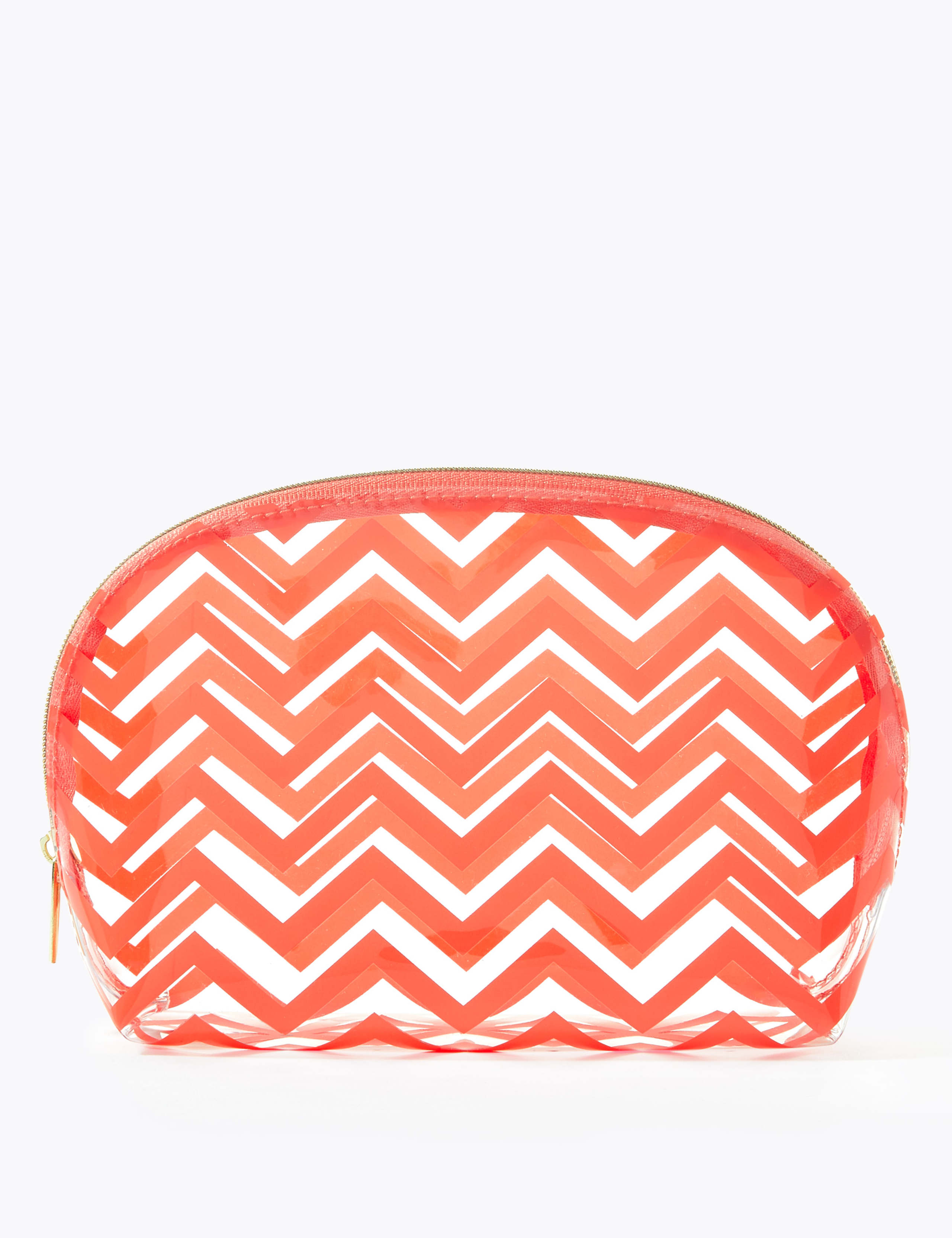Clear Chevron Make-Up Bag 1 of 3
