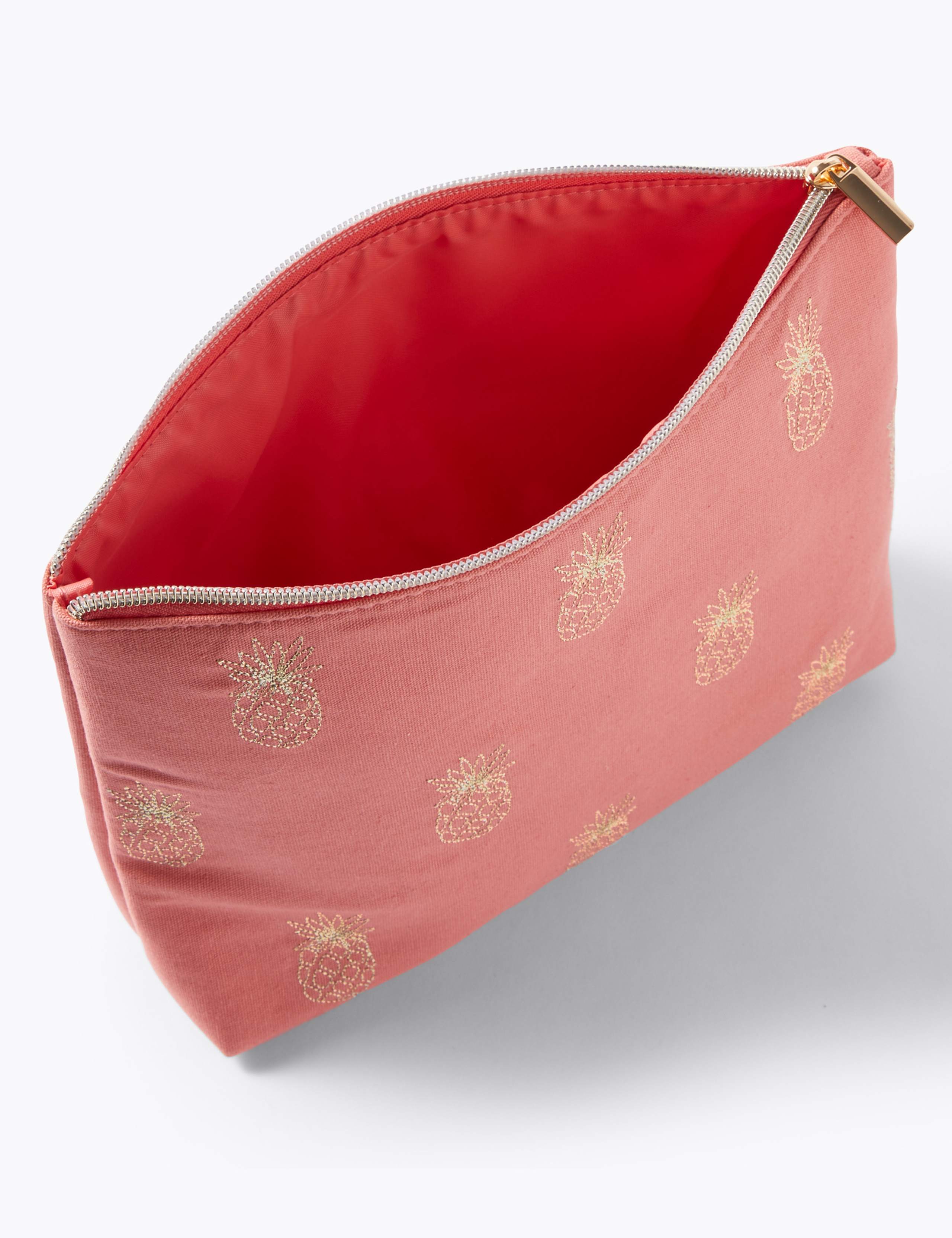 Embroidered Pineapple Make-Up Pouch 2 of 3