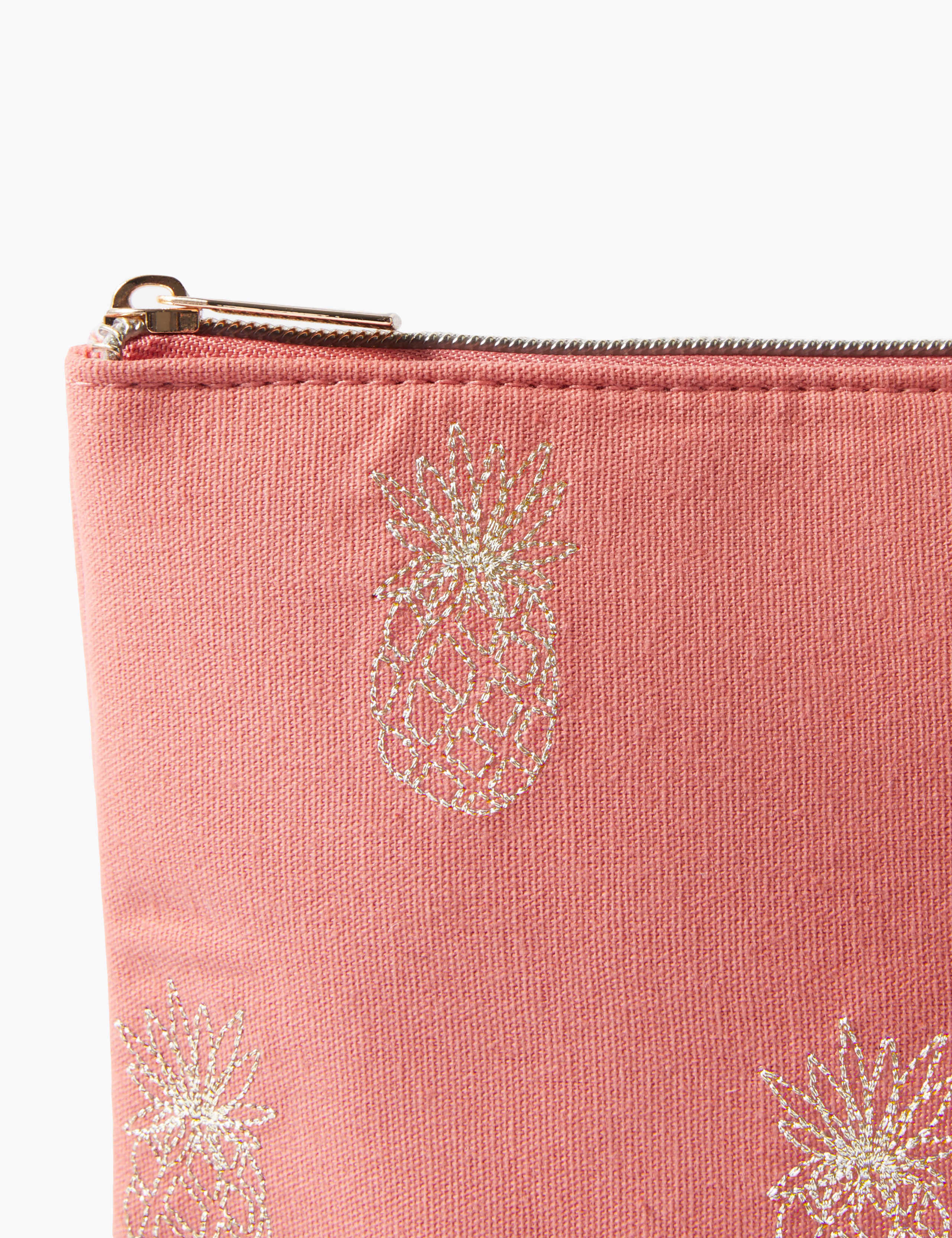 Embroidered Pineapple Make-Up Pouch 3 of 3