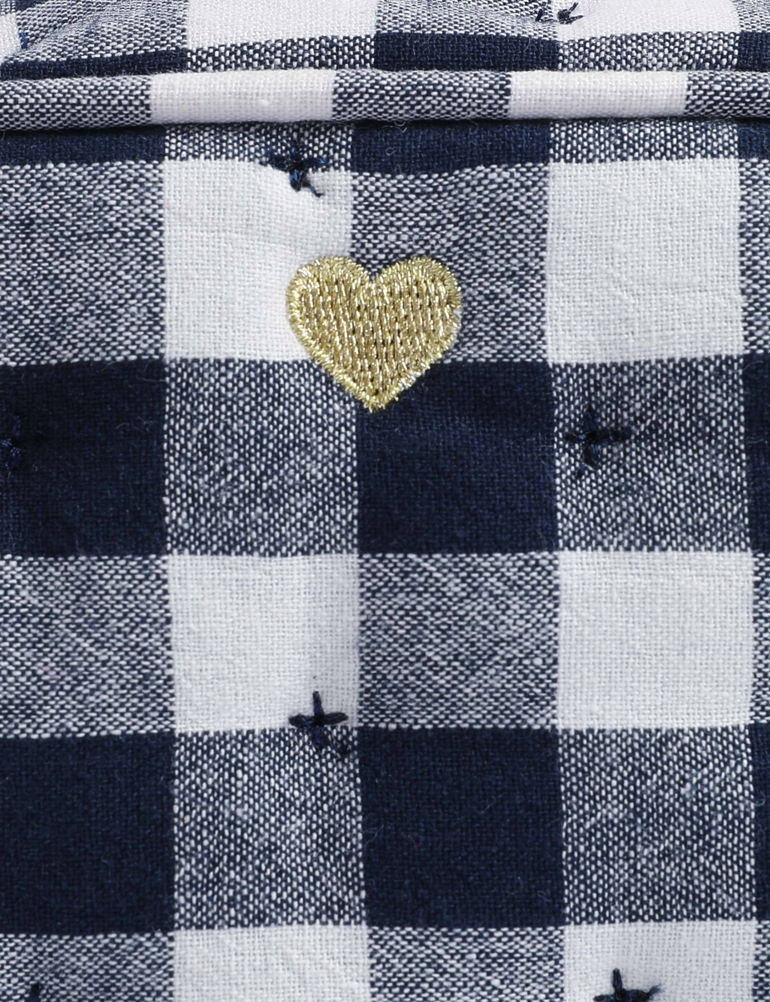 Blue and White Gingham Cosmetic Bag 3 of 3
