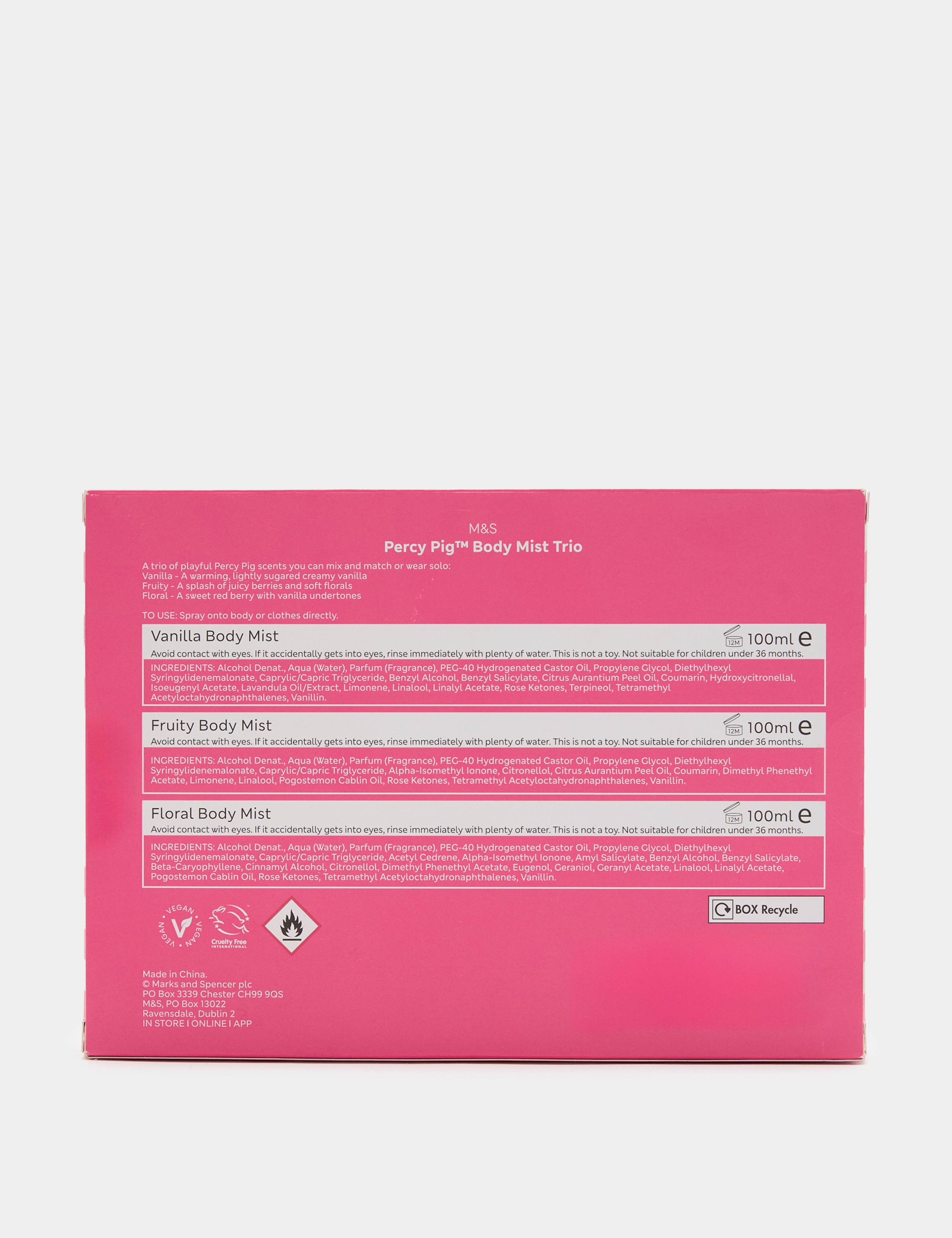 Set of 7 Mini Nail Polishes 5ml | Percy Pig™ Body Mist Trio 100ml 3 of 3