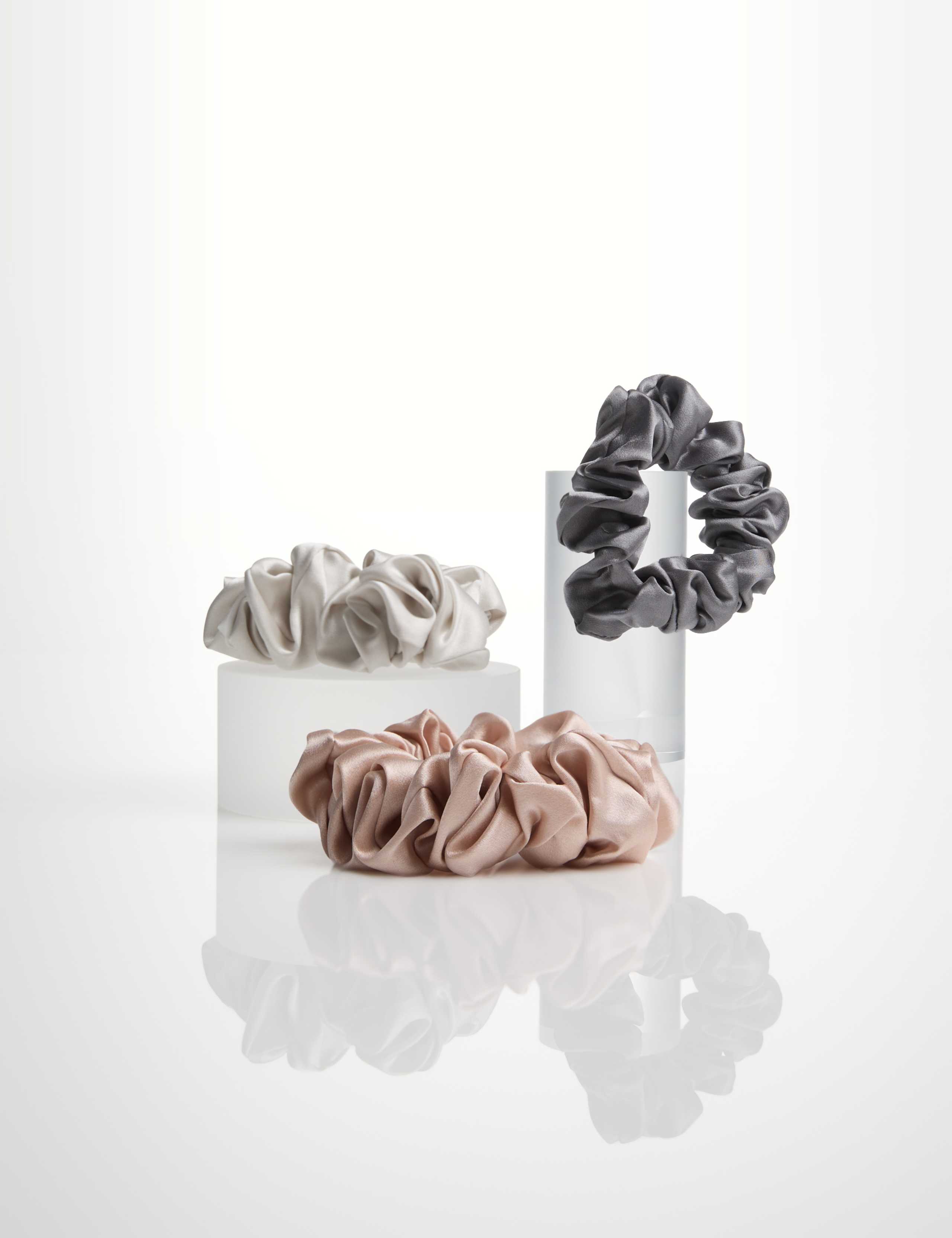 3pk Mulberry Silk Chunky Scrunchies 1 of 4