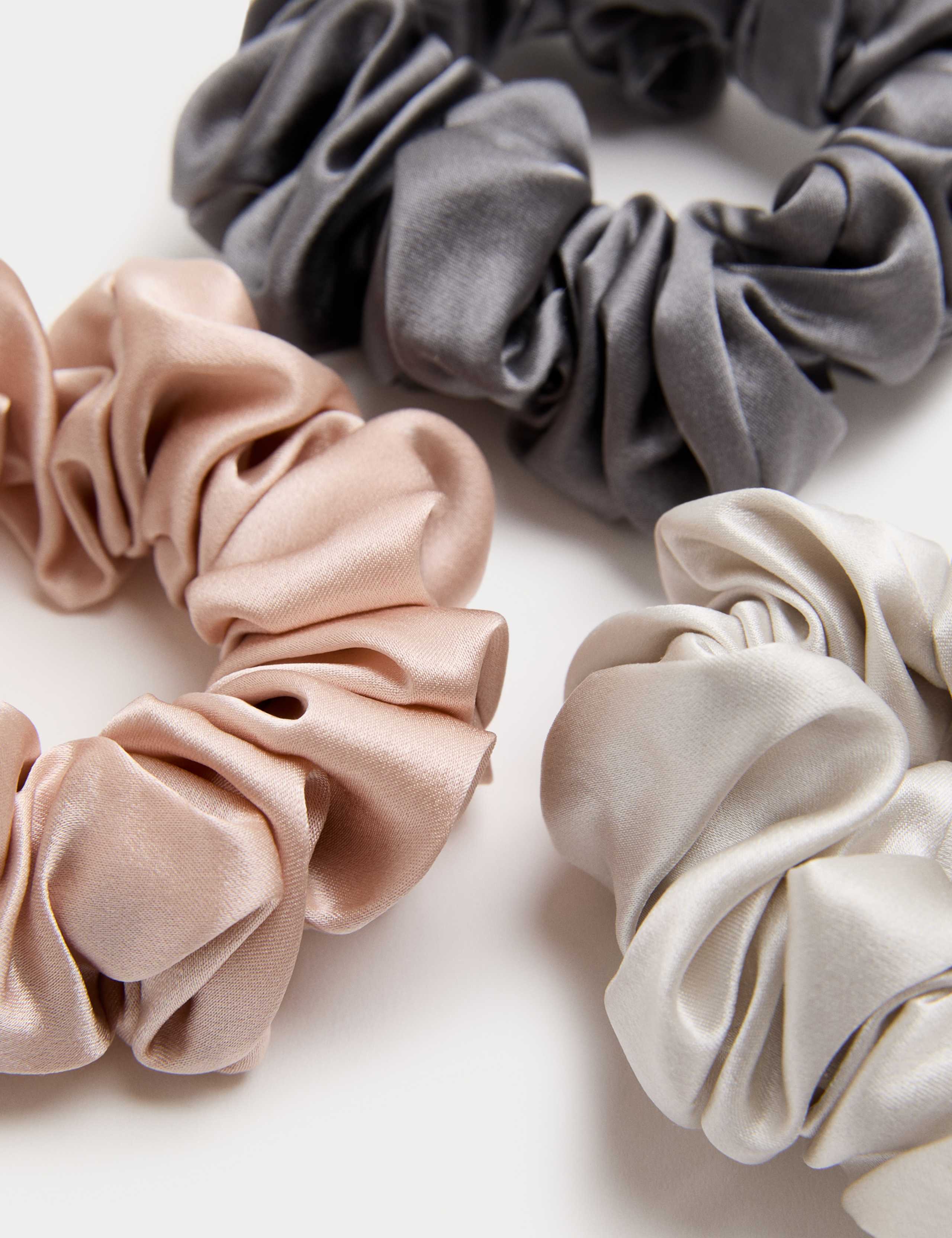 3pk Mulberry Silk Chunky Scrunchies 4 of 4