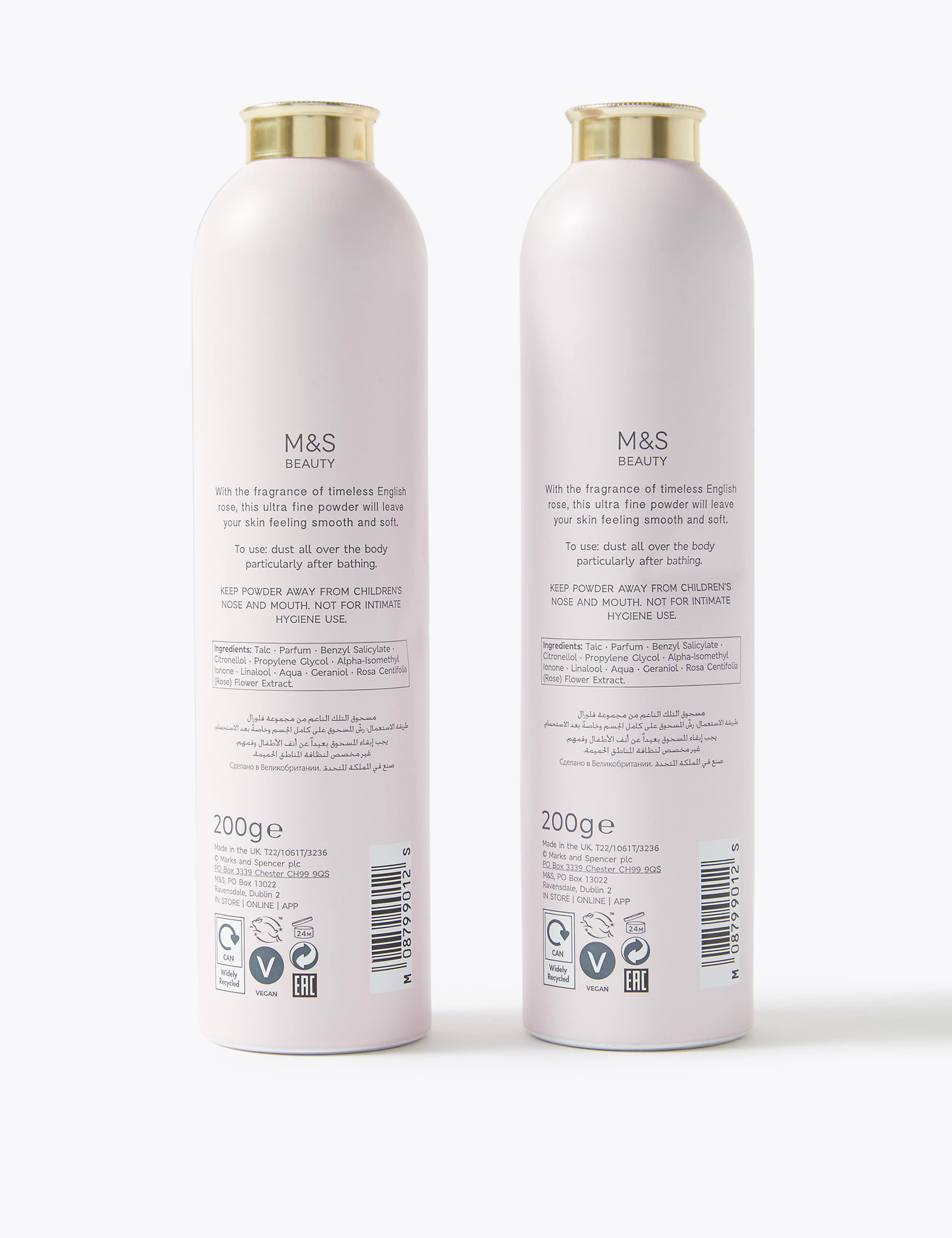 2 Pack Rose Talcum Powder 2 of 2