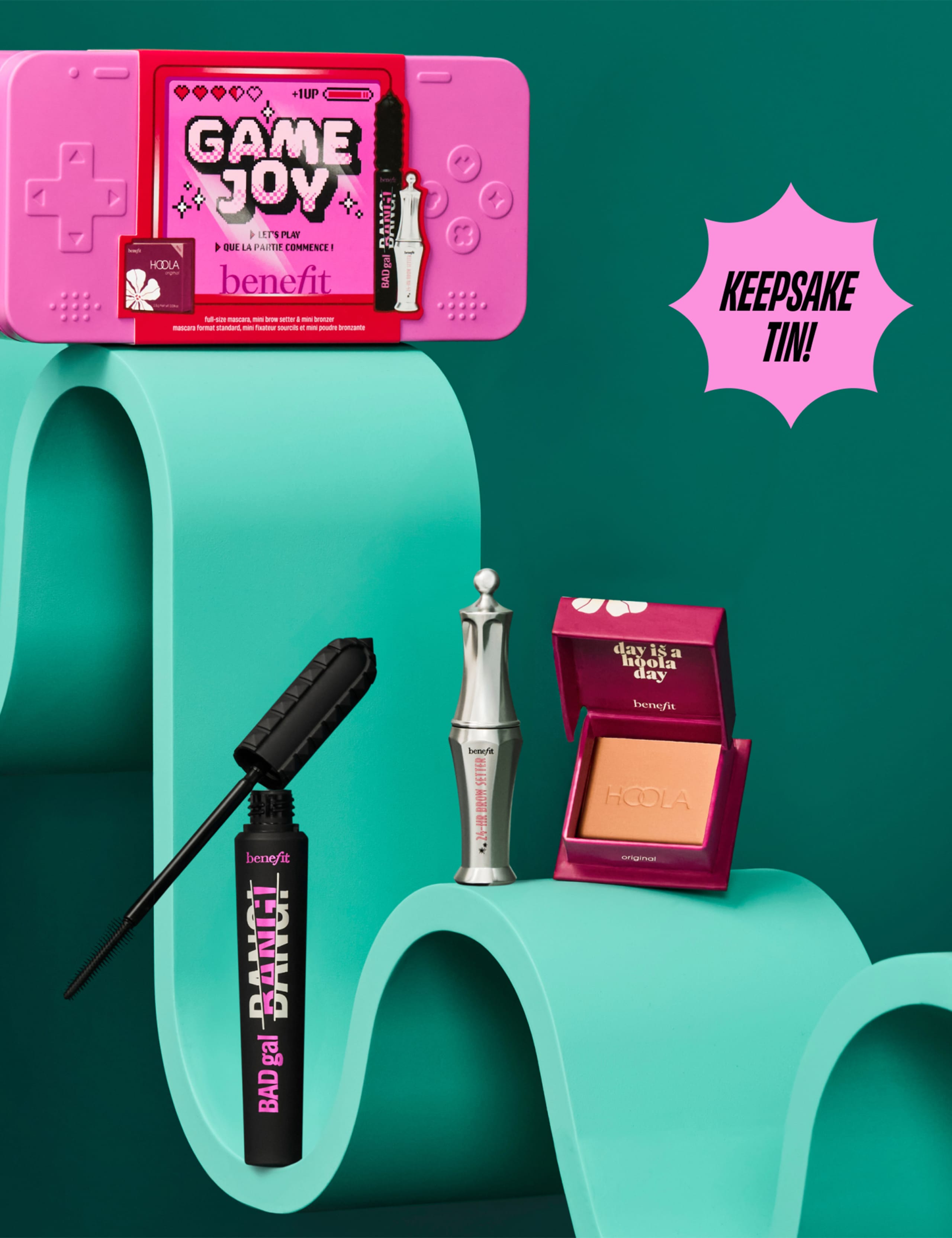 GameJoy Mascara, Brow and Bronzer 3-piece Makeup Gift Set Worth £58.50, with Limited Edition Keepsake Tin 2 of 6