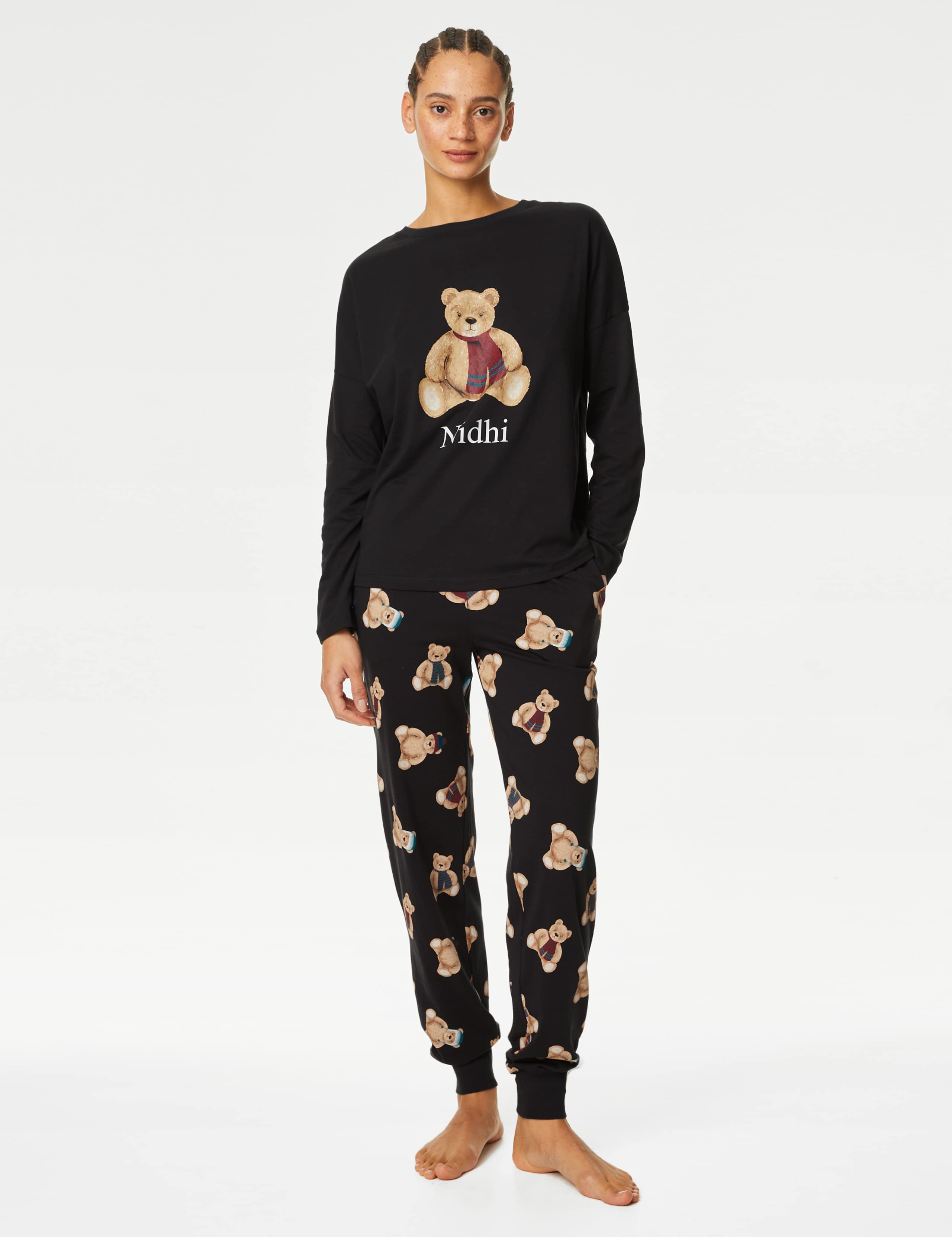 Personalised Women's Spencer Bear™ Pyjama Set 1 of 7