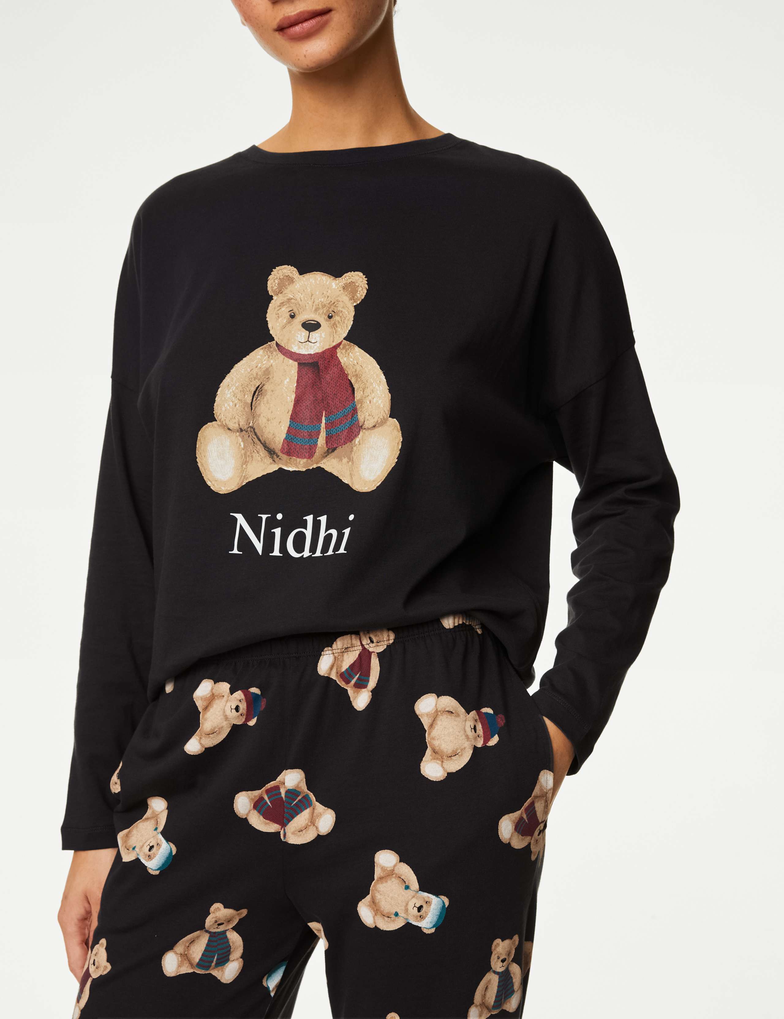 Personalised Women's Spencer Bear™ Pyjama Set 5 of 7