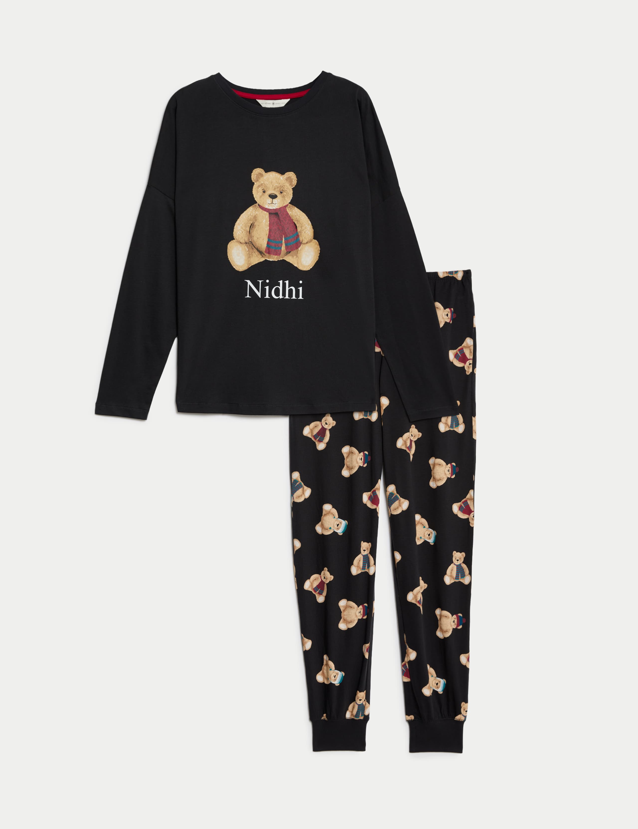 Personalised Women's Spencer Bear™ Pyjama Set 2 of 7