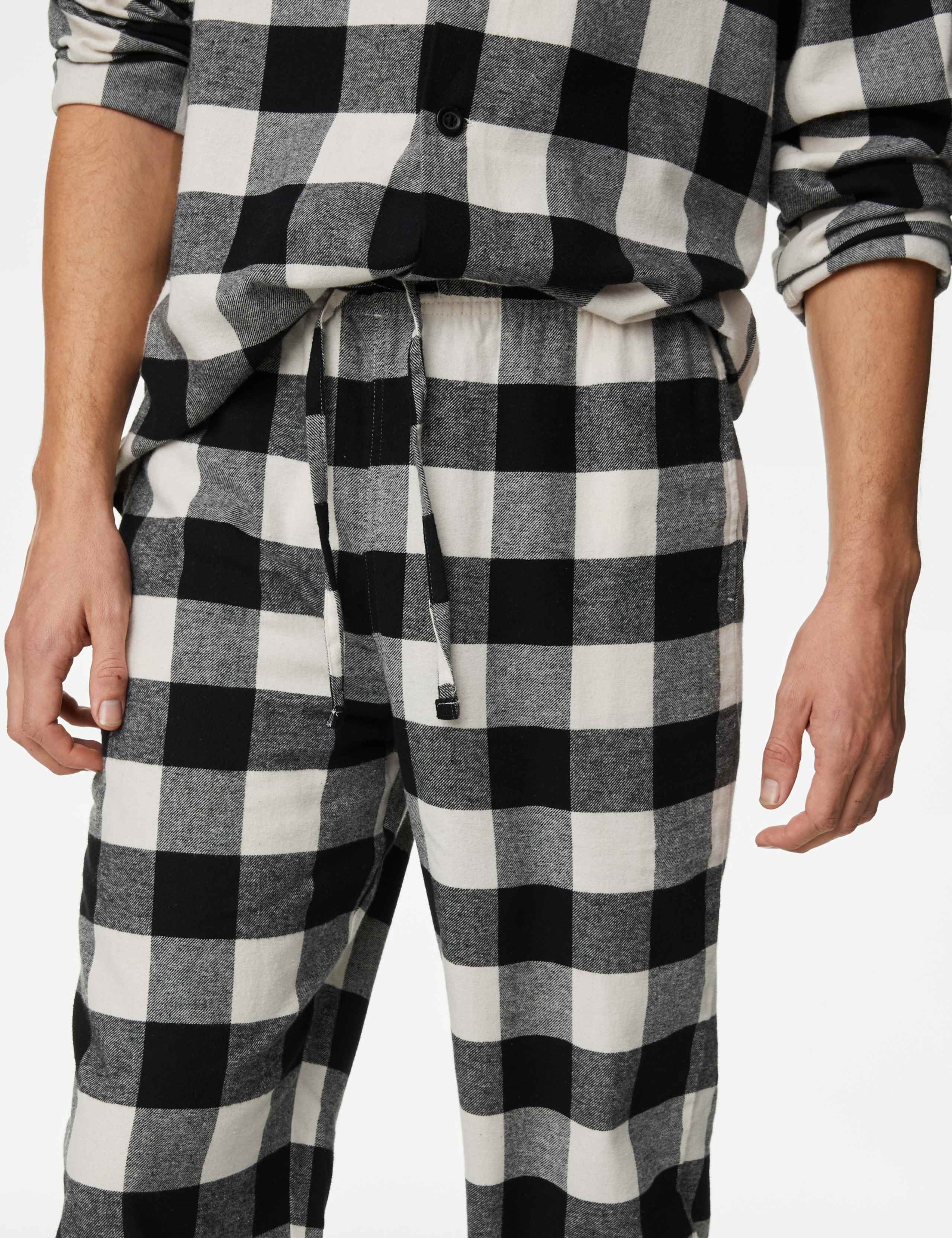 Personalised Men's Mono Check Pyjama Set 3 of 5