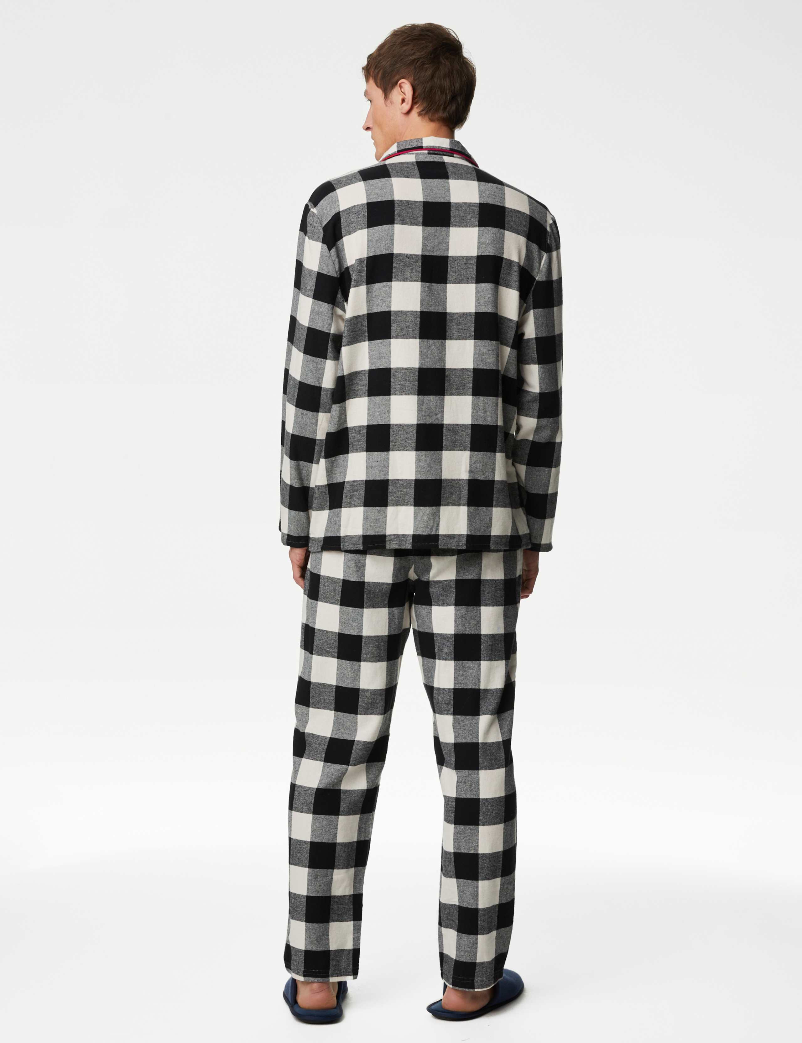 Personalised Men's Mono Check Pyjama Set 4 of 5