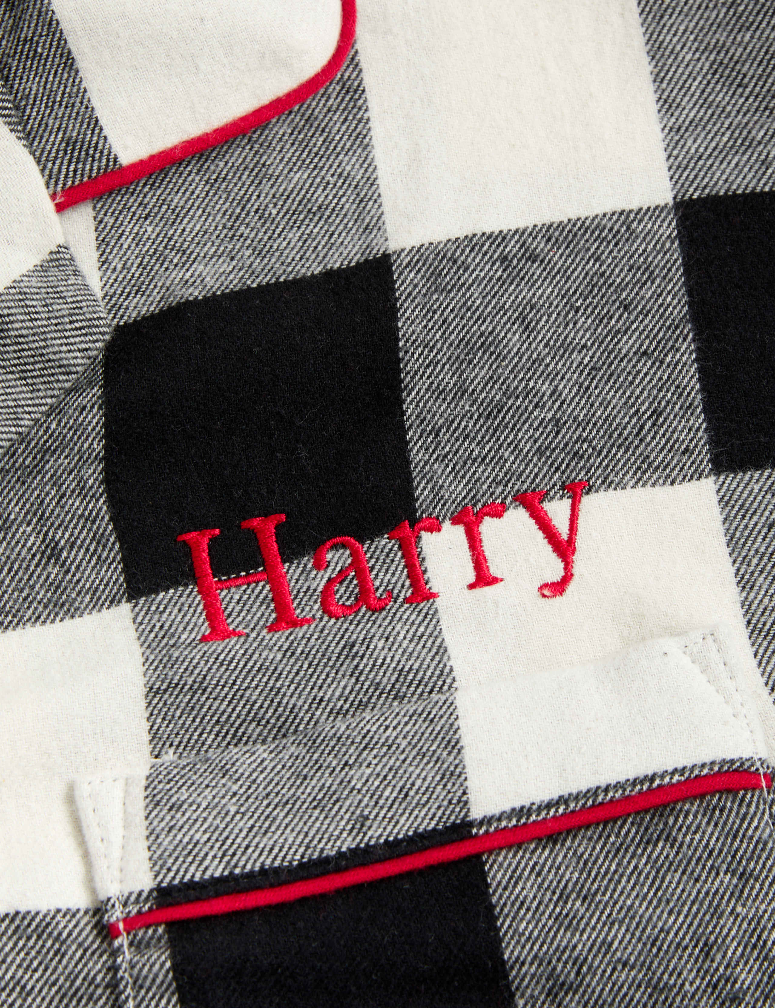 Personalised Men's Mono Check Pyjama Set 5 of 5