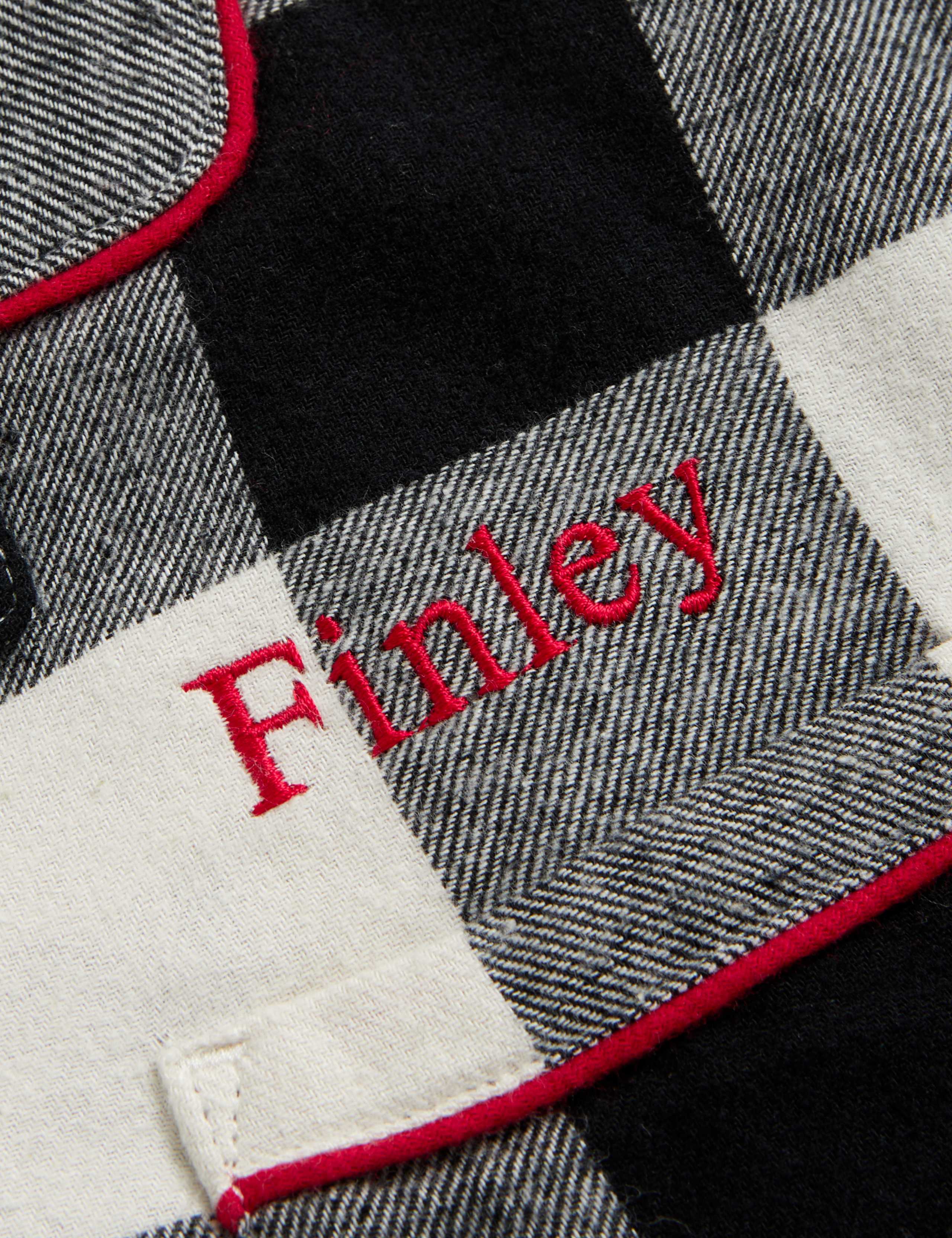 Personalised Kids' Mono Check Pyjama Set (1-16 Yrs) 6 of 6