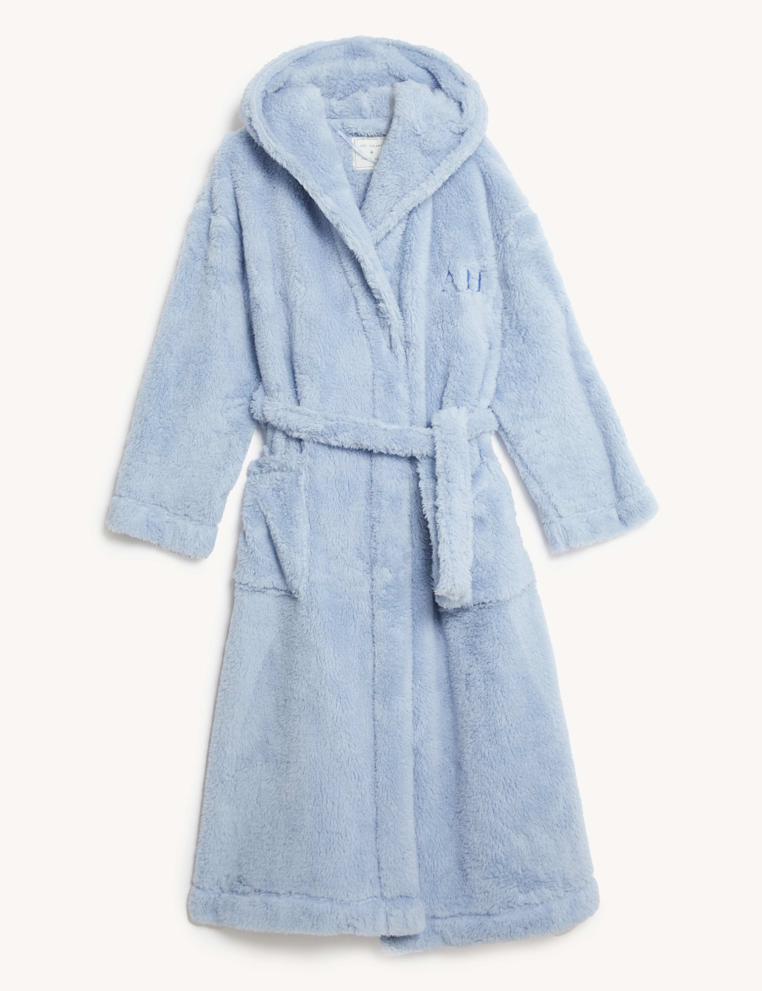 Personalised Hooded Fleece Long Dressing Gown 1 of 2