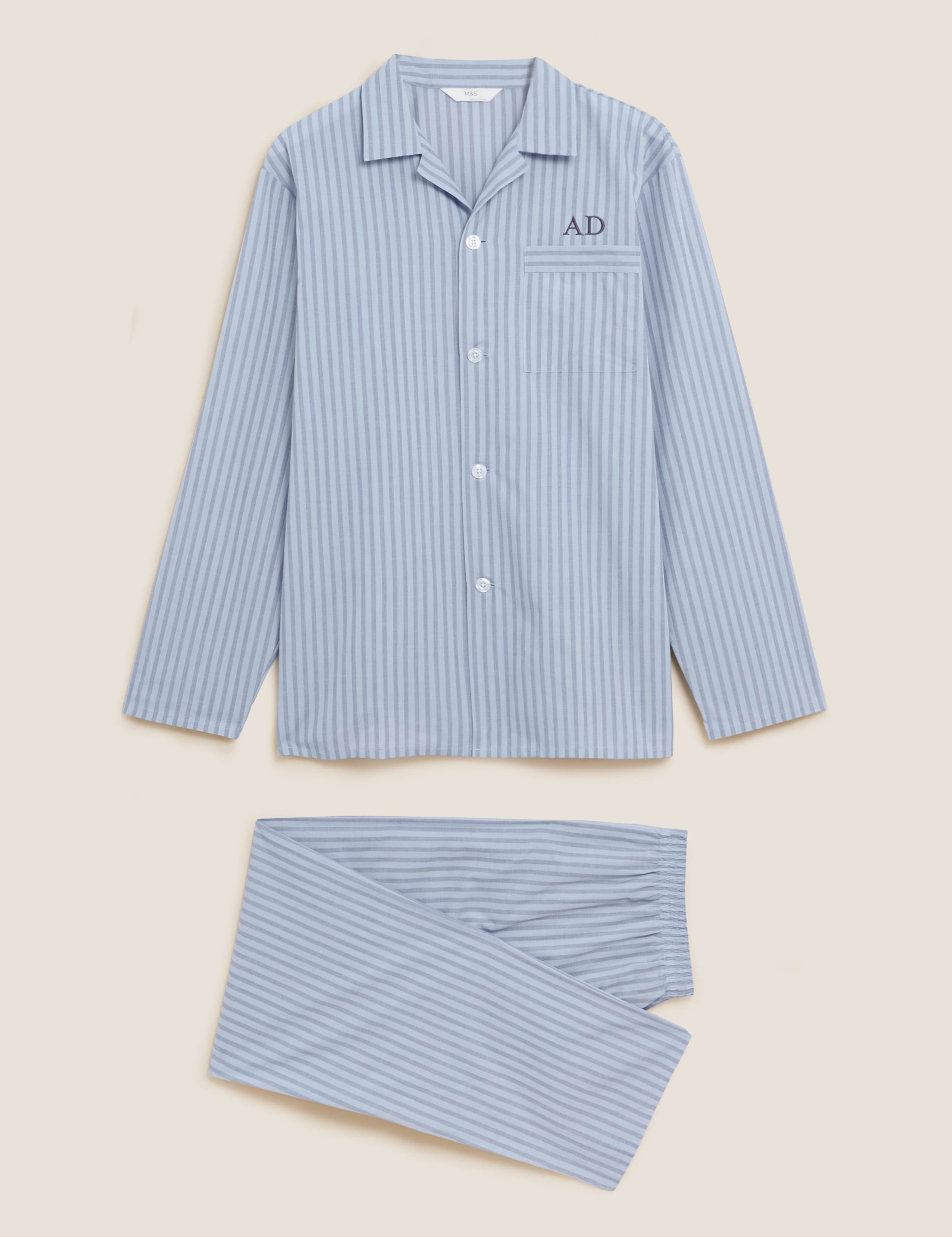 Personalised Men's Bengal Stripe Pyjama Set 1 of 2