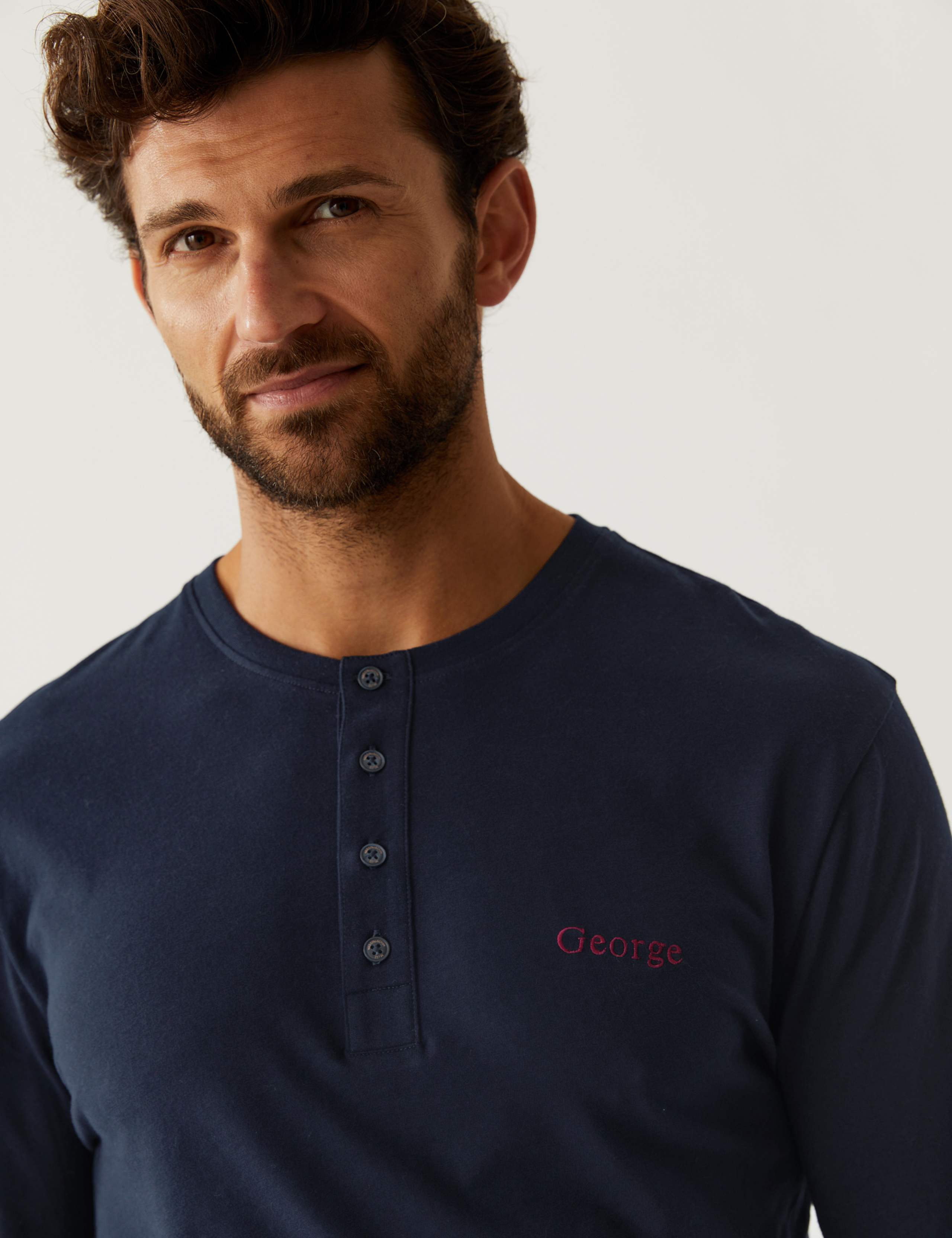 Personalised Men's Brushed Cotton Pyjama Set 1 of 4