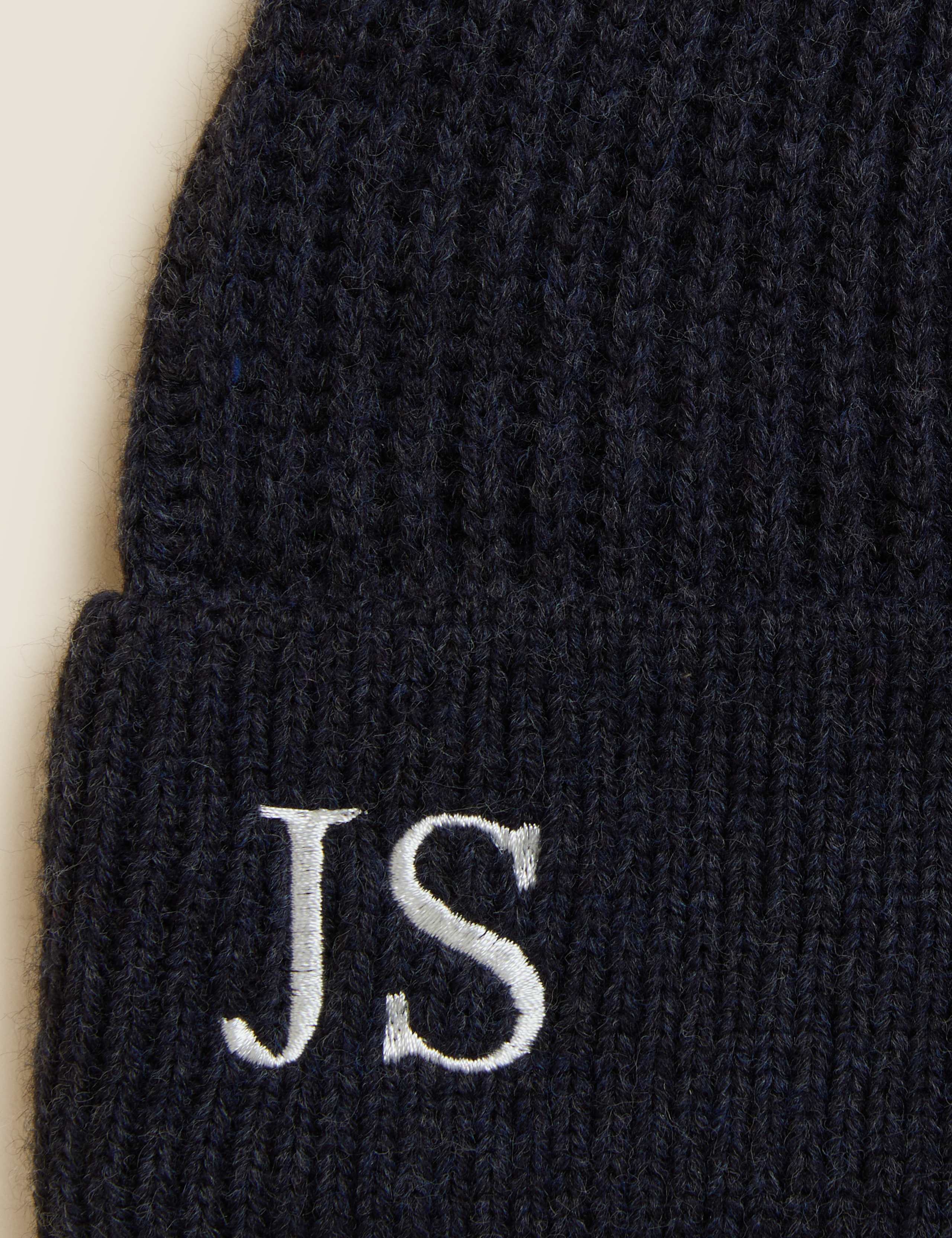 Personalised Men's Rib Beanie Hat 2 of 2