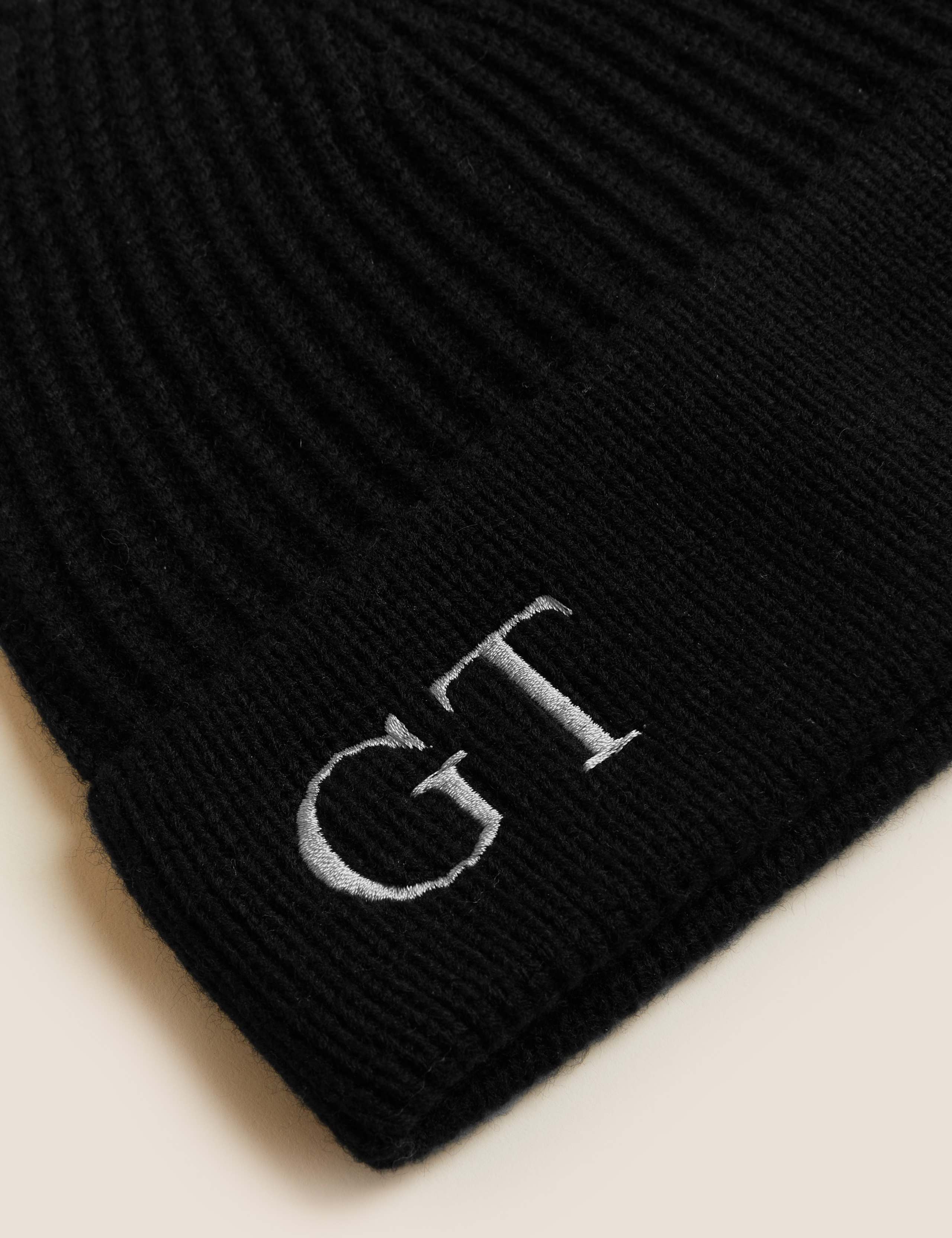 Personalised Men's Rib Beanie Hat 2 of 2