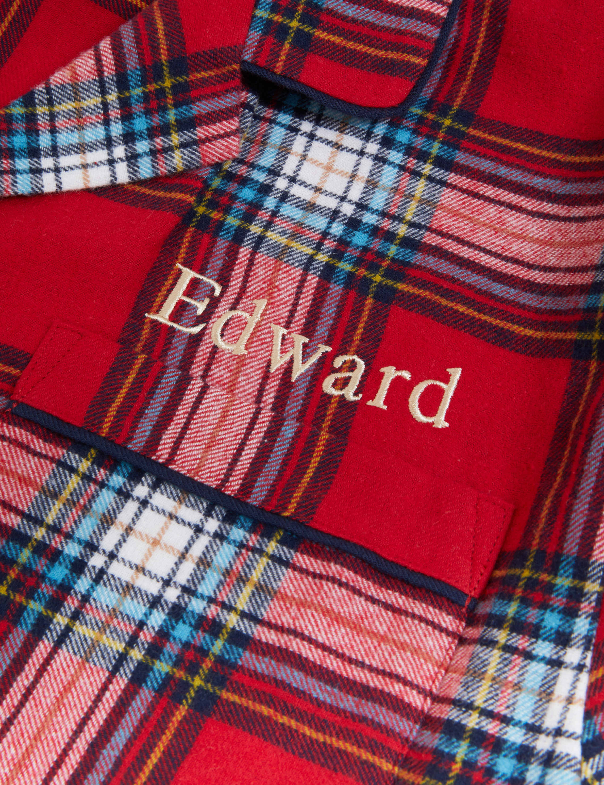Personalised Men's Family Checked Pyjamas 2 of 2