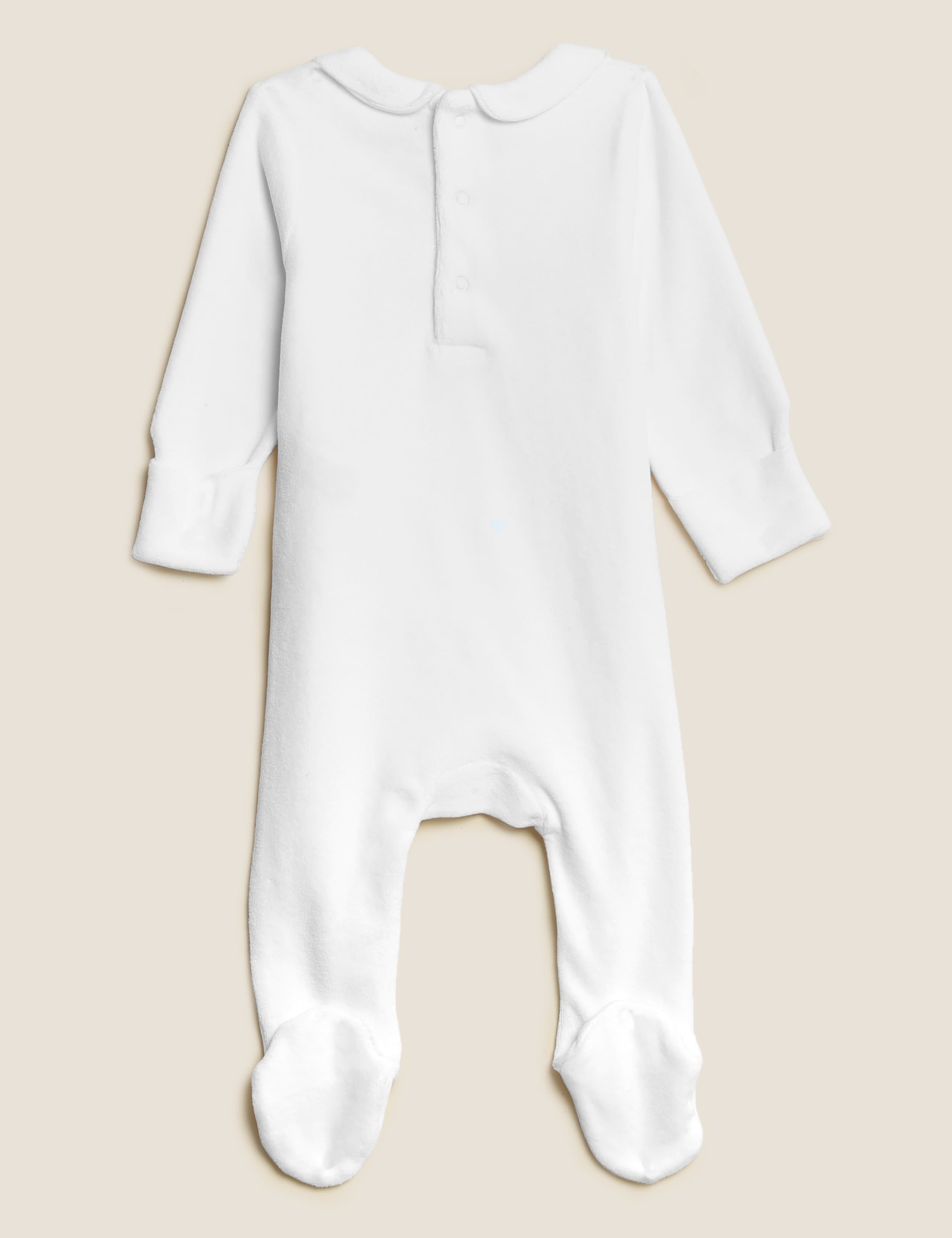 Personalised Kids' Velour Whale Sleepsuit (7lbs - 12 Mths) 3 of 7