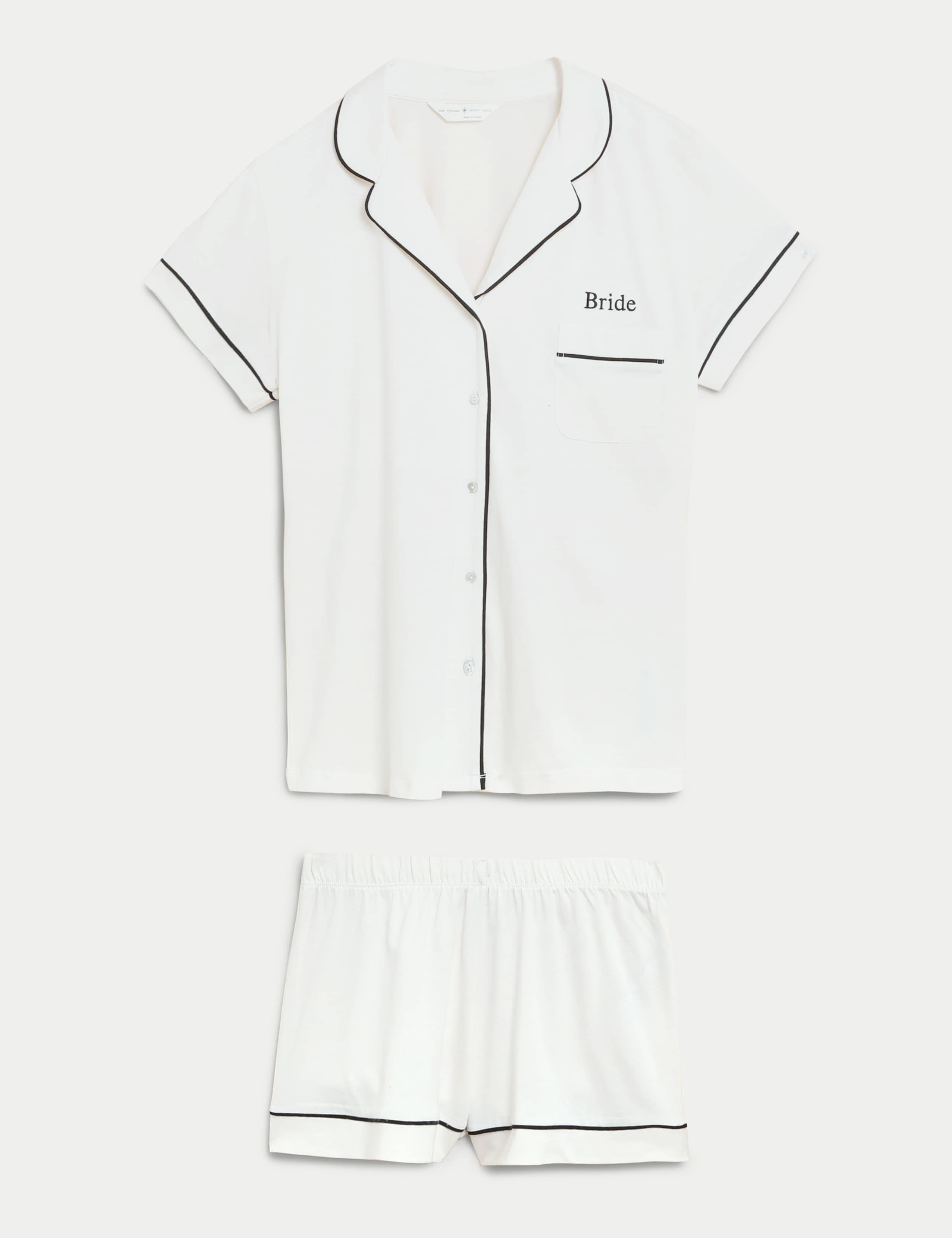 Personalised Women's Cotton Modal Shortie Set 1 of 4