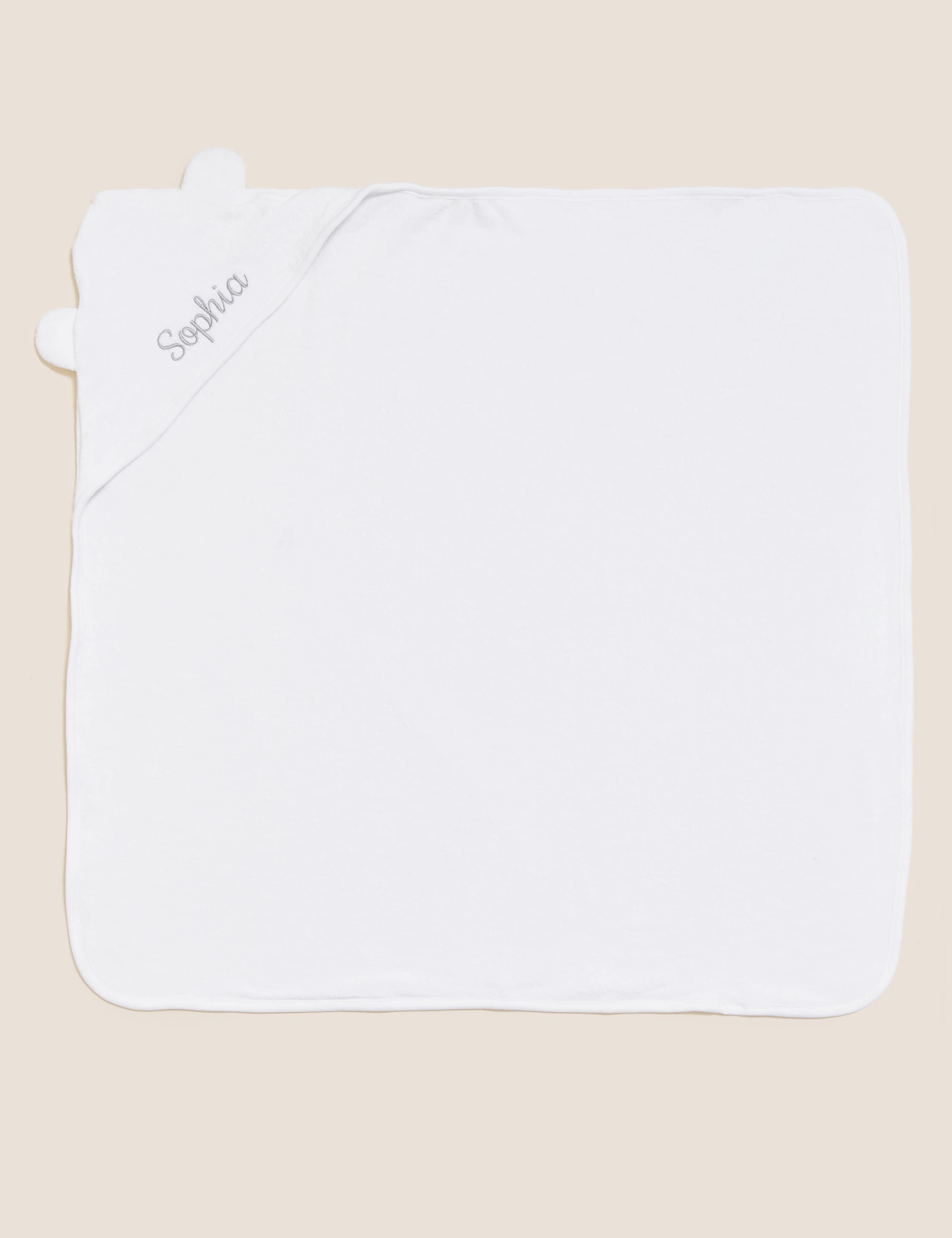 Personalised Baby Cotton Hooded Towel 1 of 2