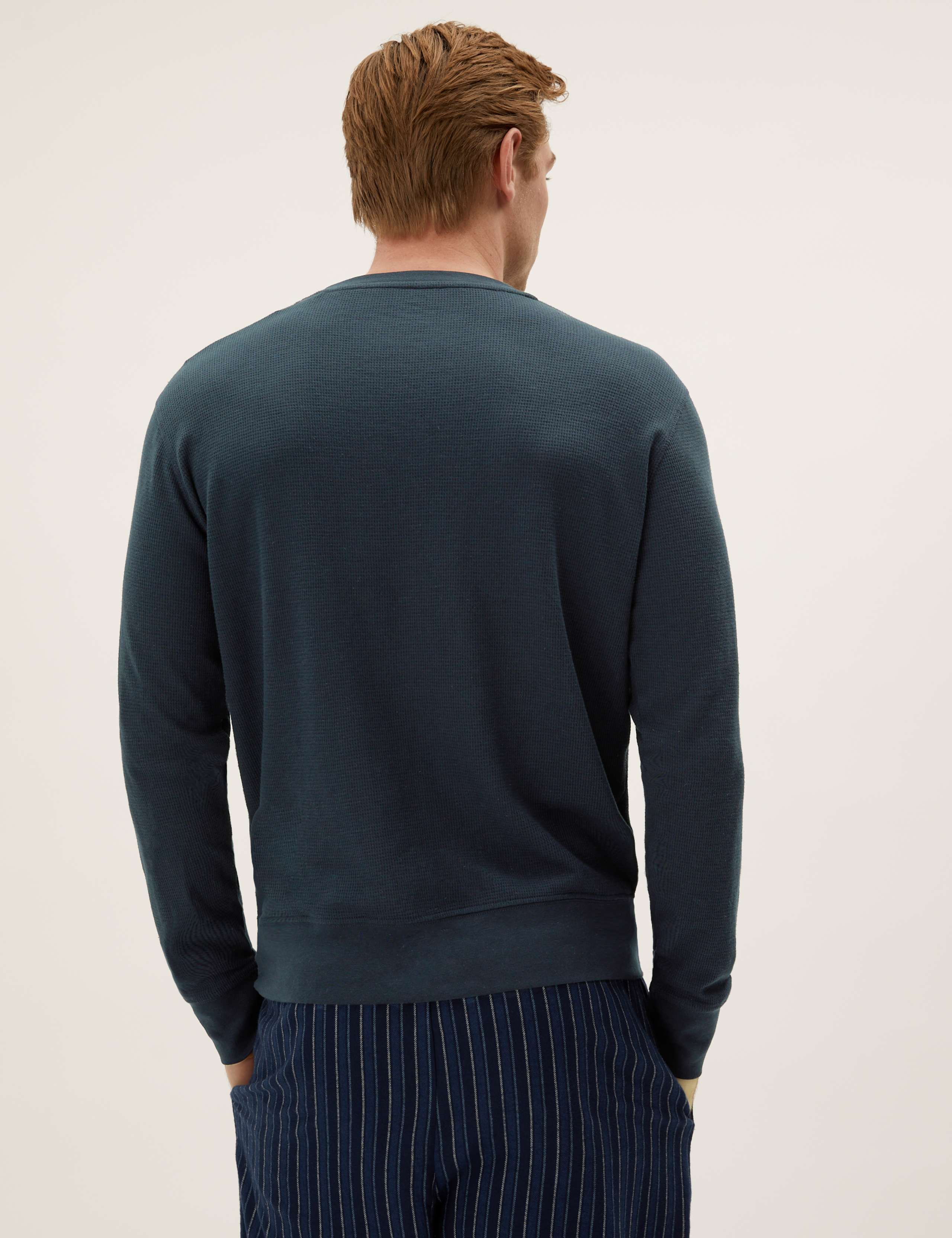 Personalised Men's Waffle Lounge Sweatshirt 4 of 4