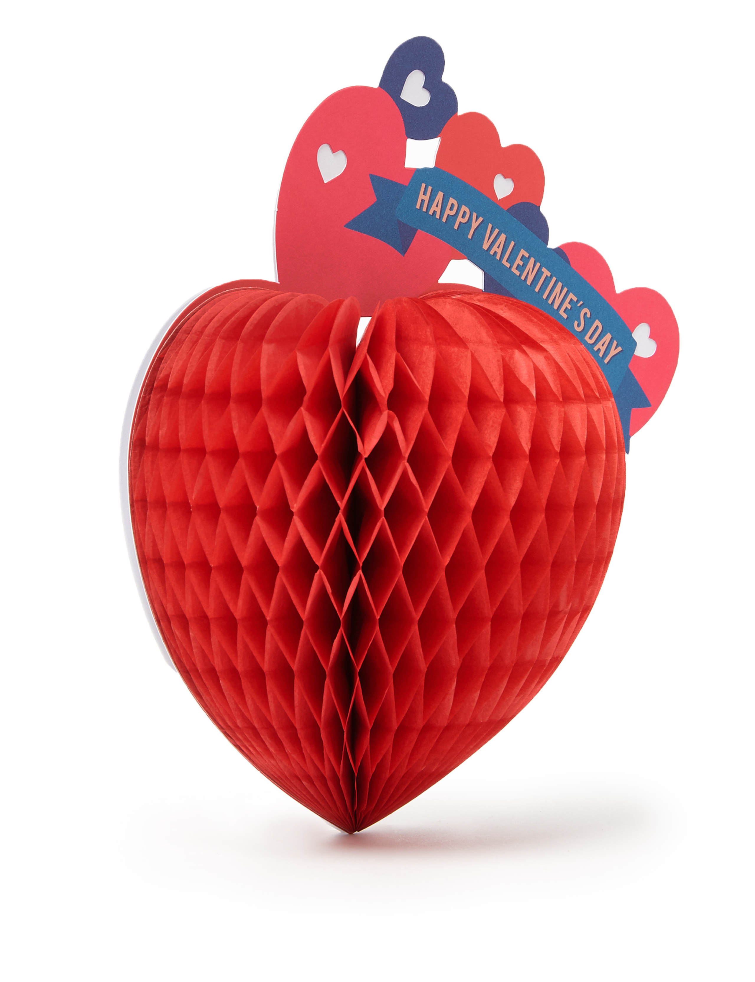 3D Honeycomb Heart Valentine Card 2 of 4