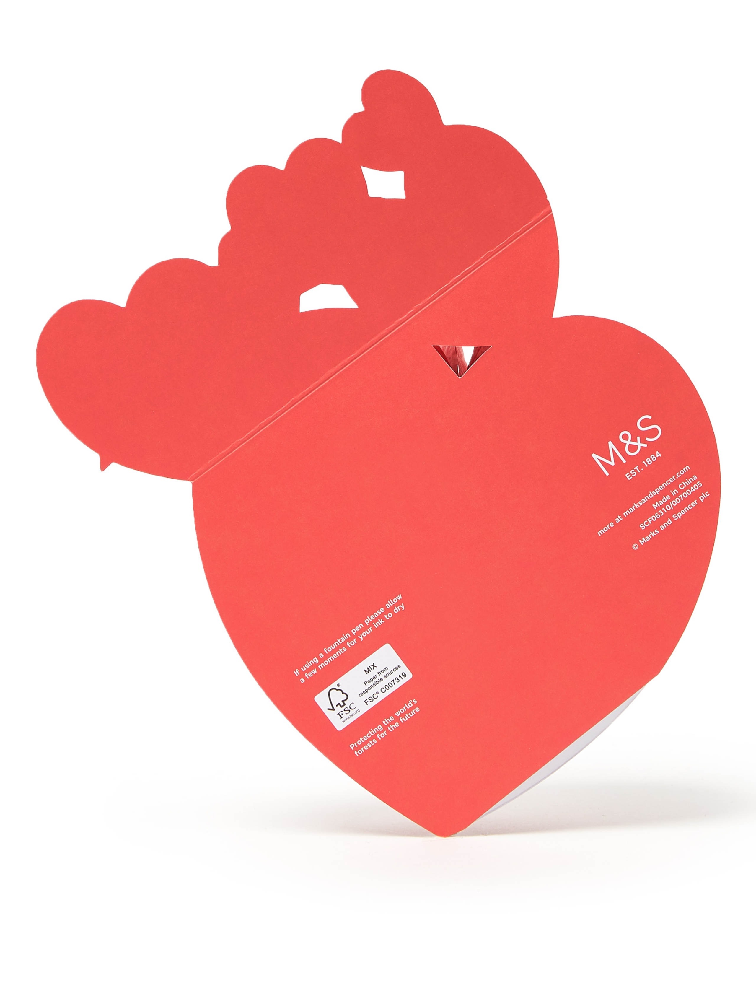 3D Honeycomb Heart Valentine Card 3 of 4