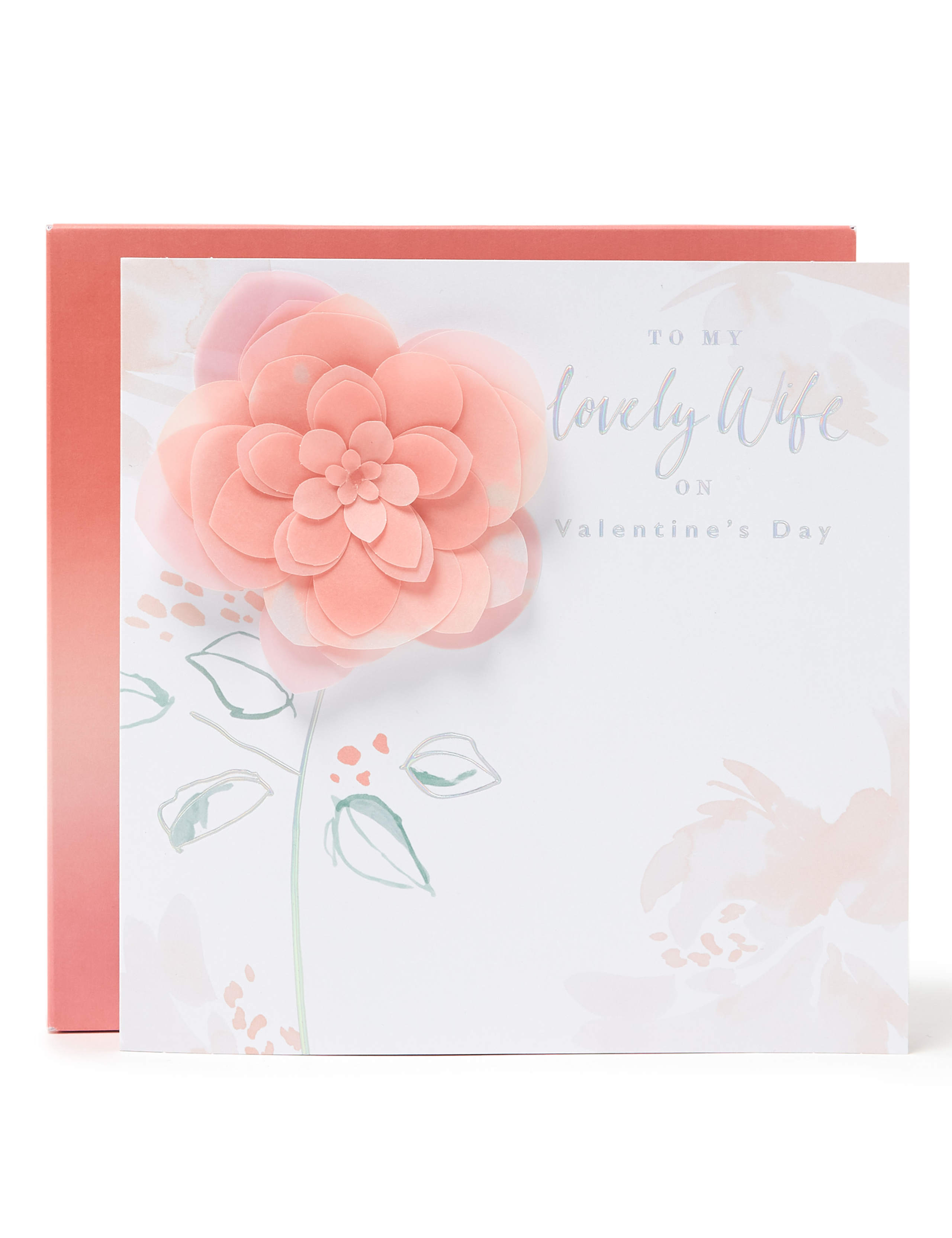 3D Flower Boxed Valentine Card for Wife 1 of 5