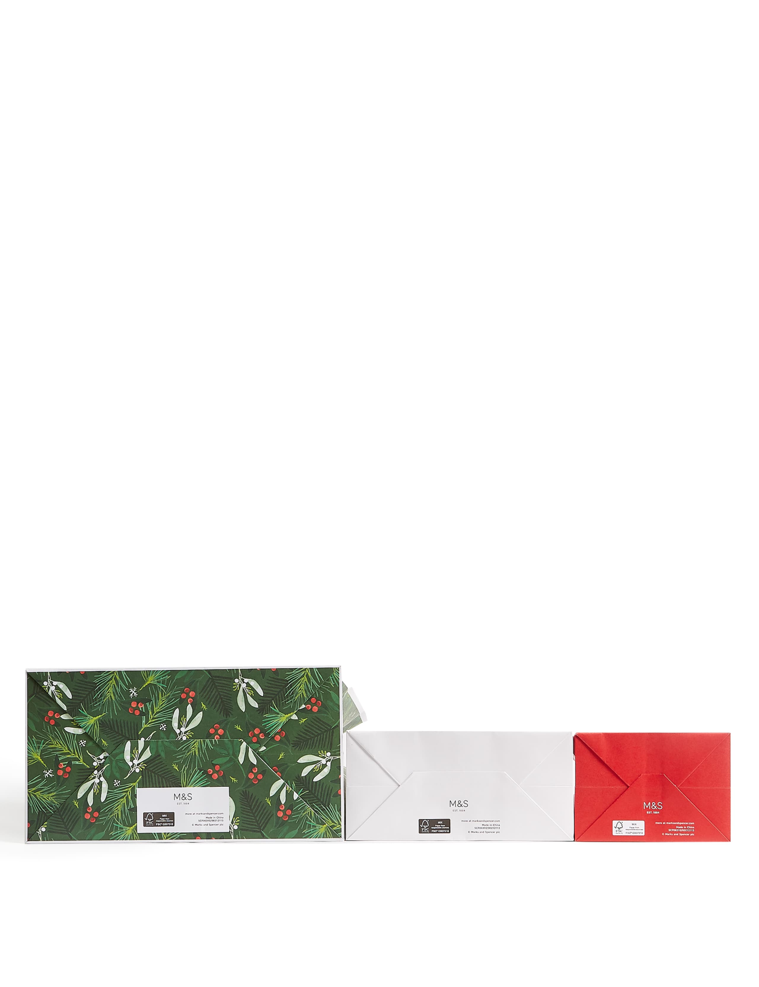 Christmas Foliage Gift Bags Pack of 3 3 of 3