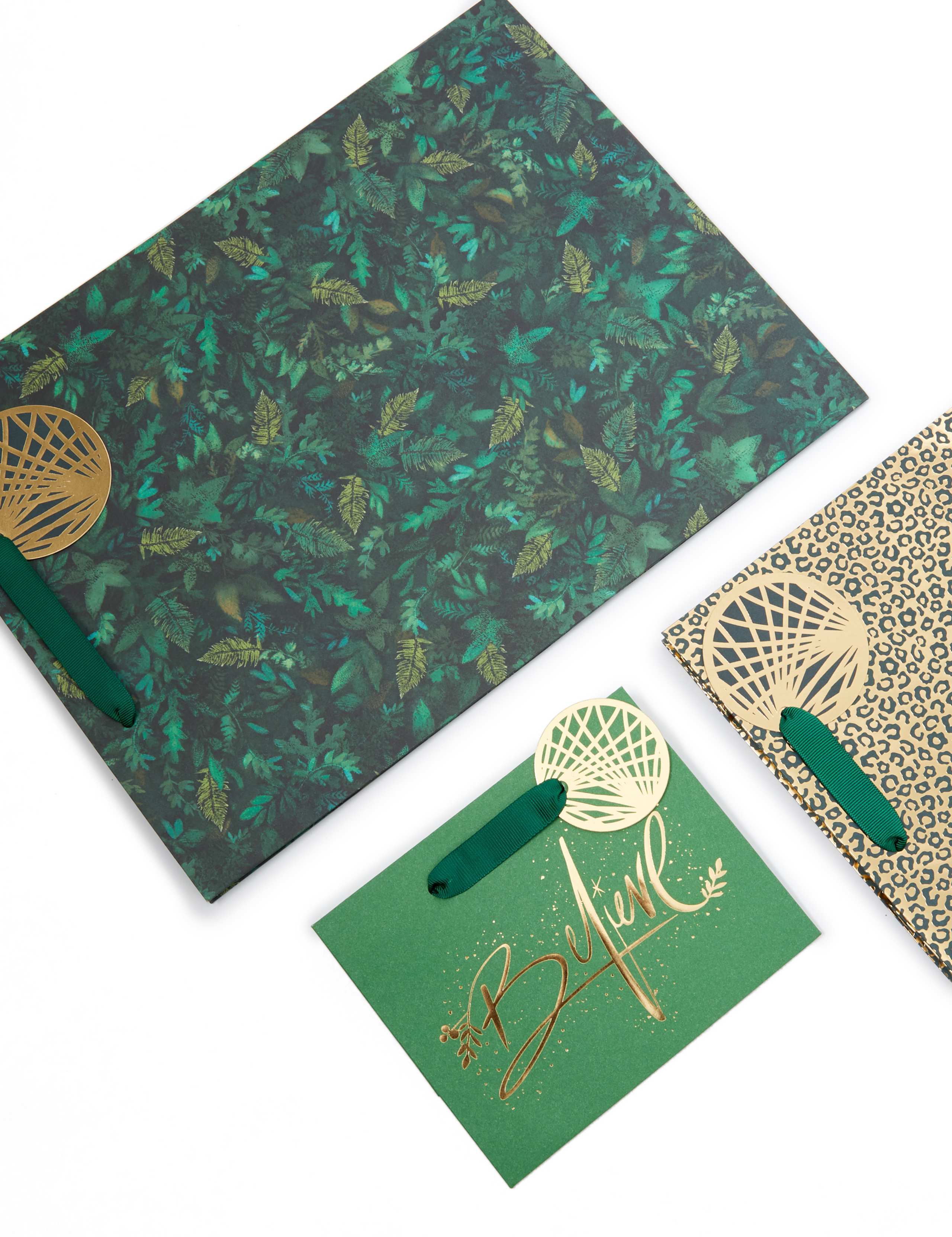 Green & Gold Christmas Gift Bags Pack of 3 3 of 3