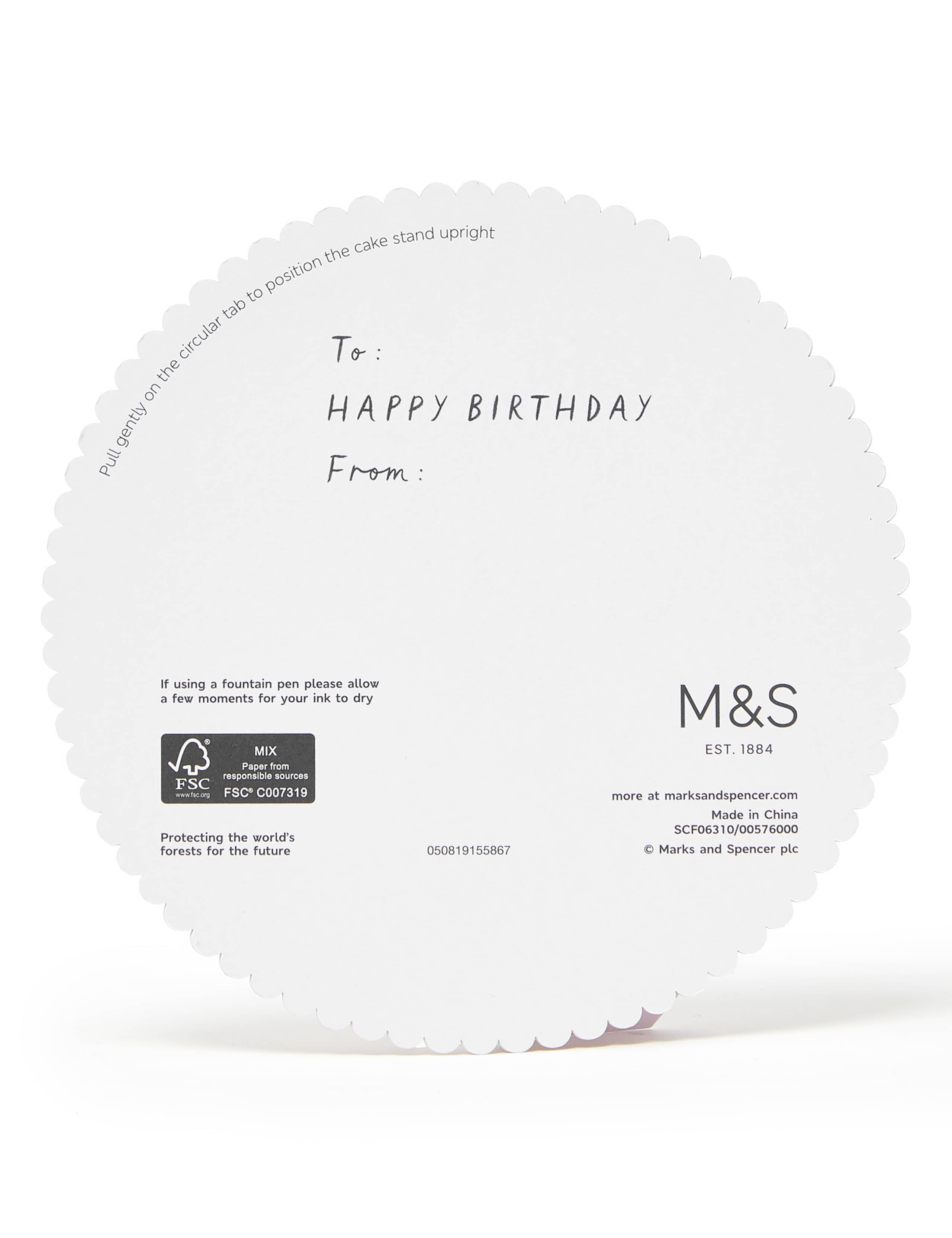 3D Pop-up Concertina Cake Dome Birthday Card 3 of 4