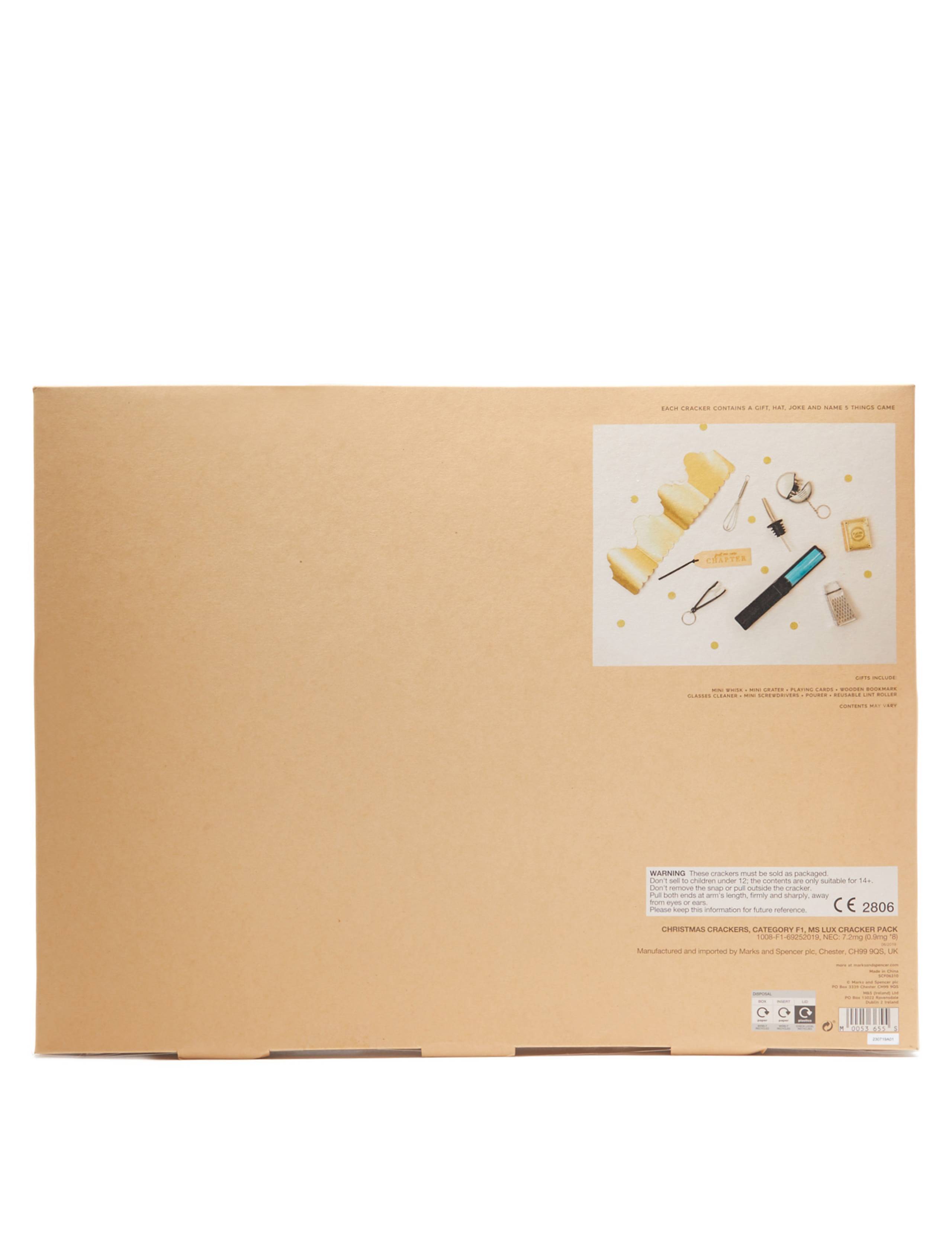 Luxury Gold & Green Christmas Crackers - 8 Pack 4 of 4