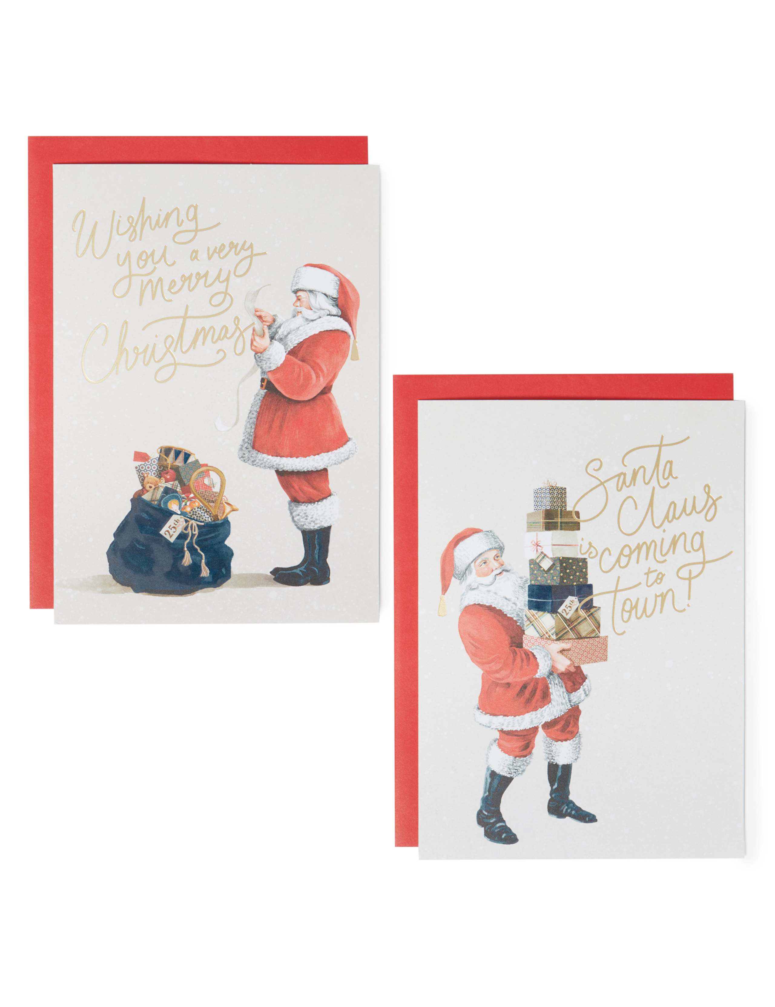 Classic Illustrated Santa Charity Christmas Cards - Pack of 20 1 of 3
