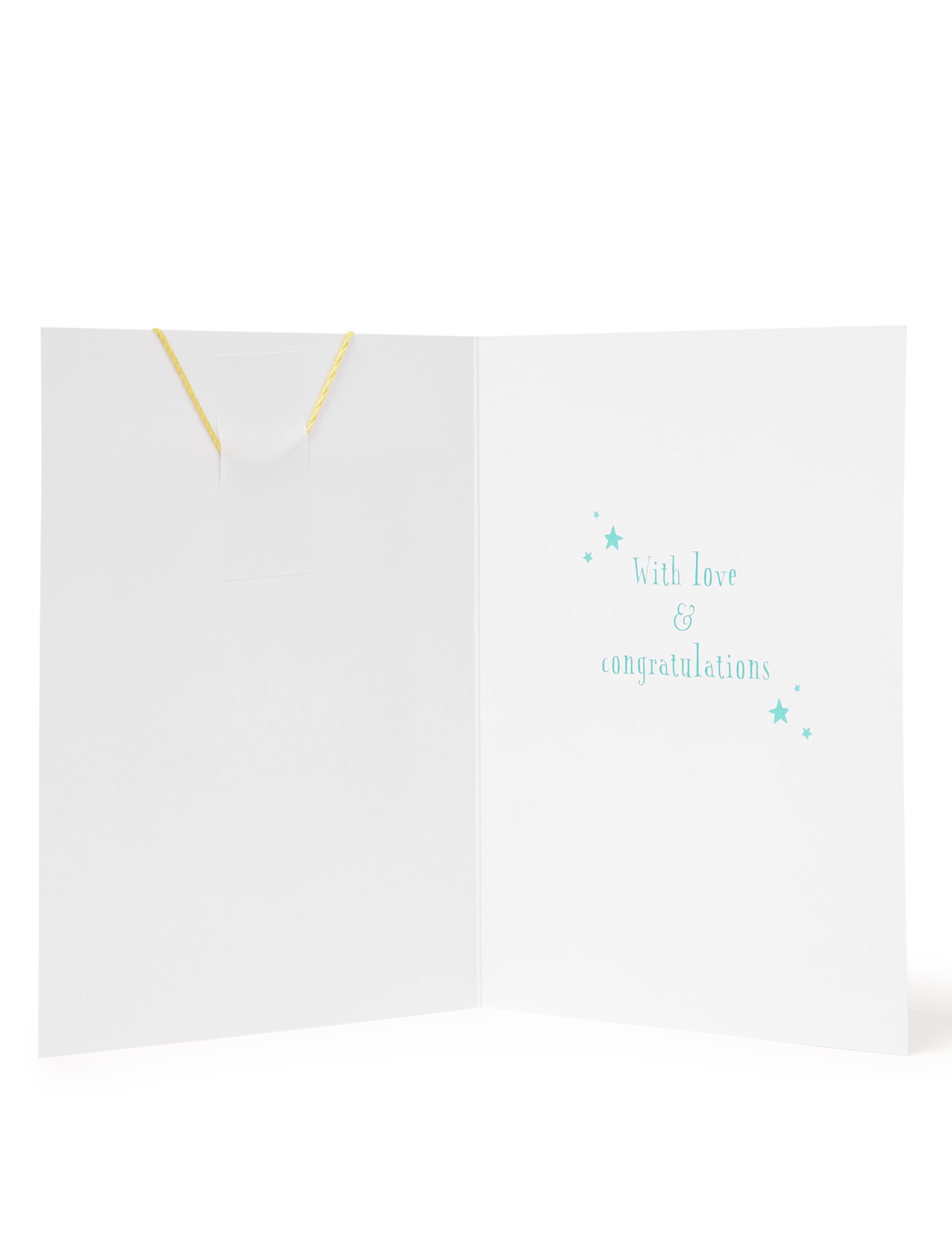 Birth Congratulations Card for a Boy - with Hanging Banner 2 of 5