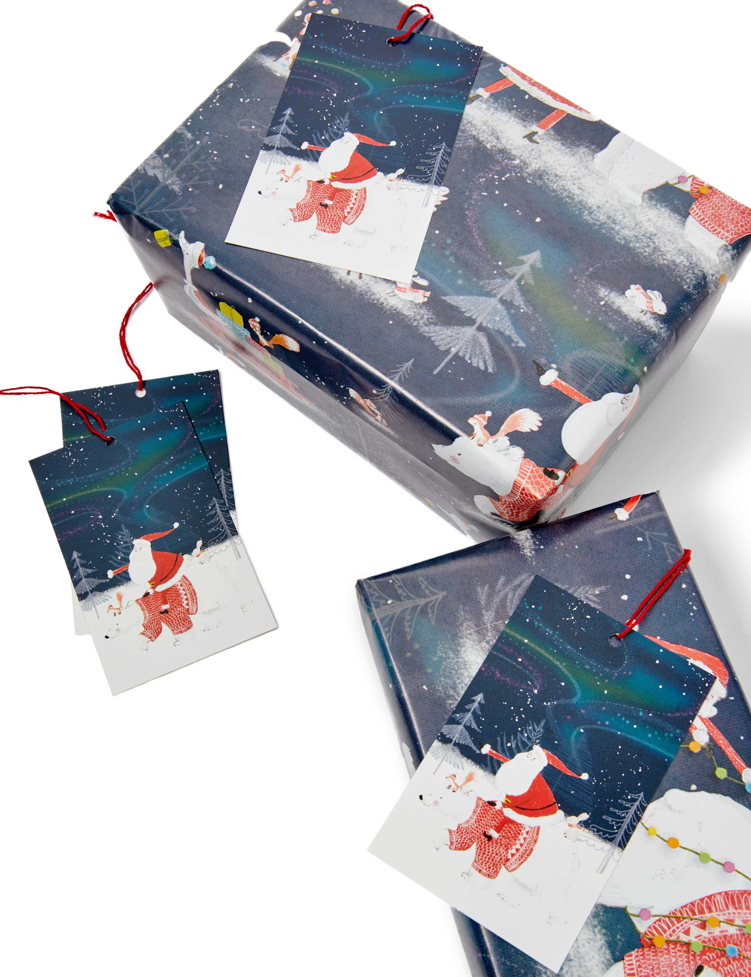 Santa Jumbo Christmas Wrapping Paper 14m & 12 Gift Tags 2 of 2
