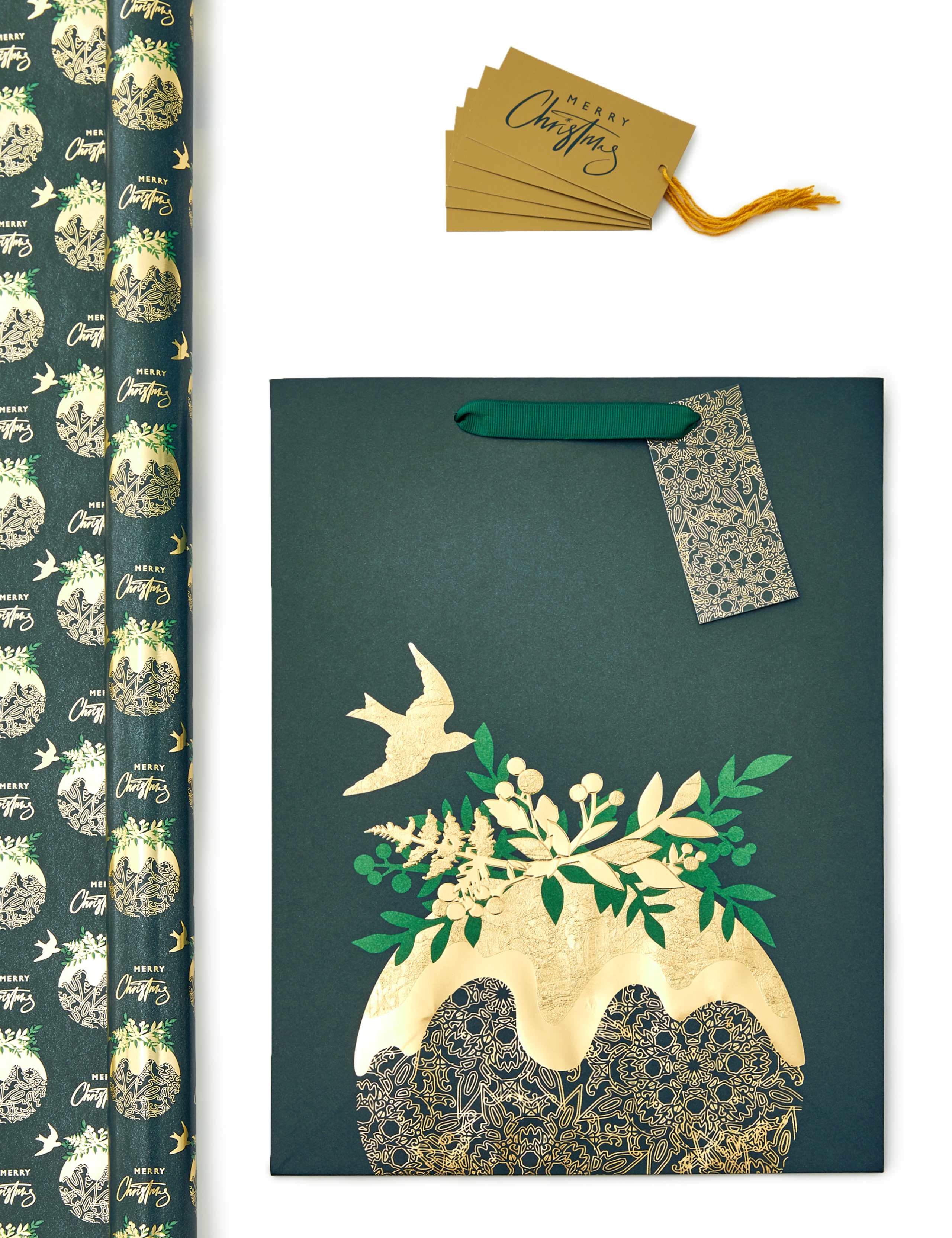 Figgy Pudding Christmas Wrapping Paper, Gift Bag & Tags Collection 1 of 3
