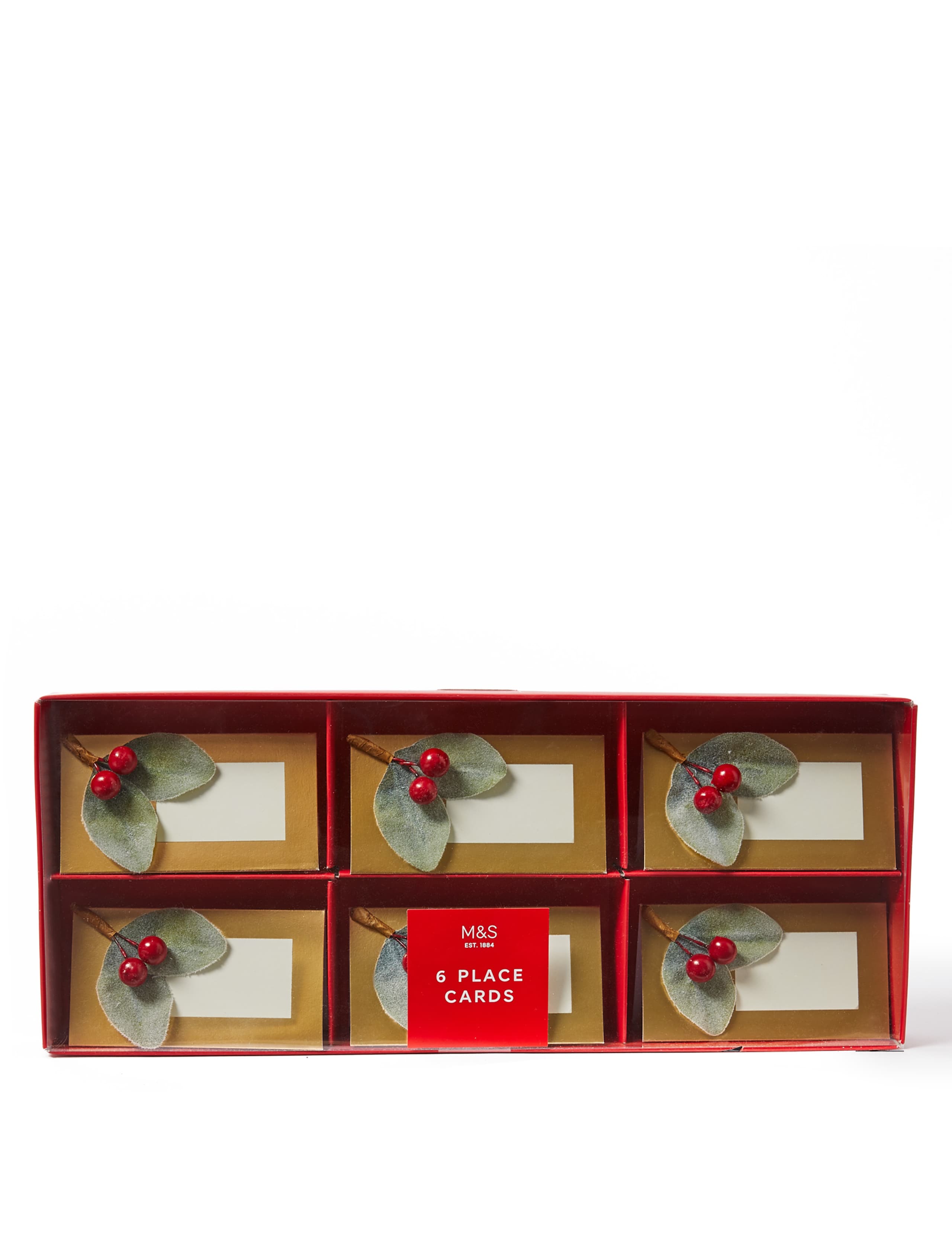 Berries & Leaves Christmas Place Cards - 6 Pack 1 of 3