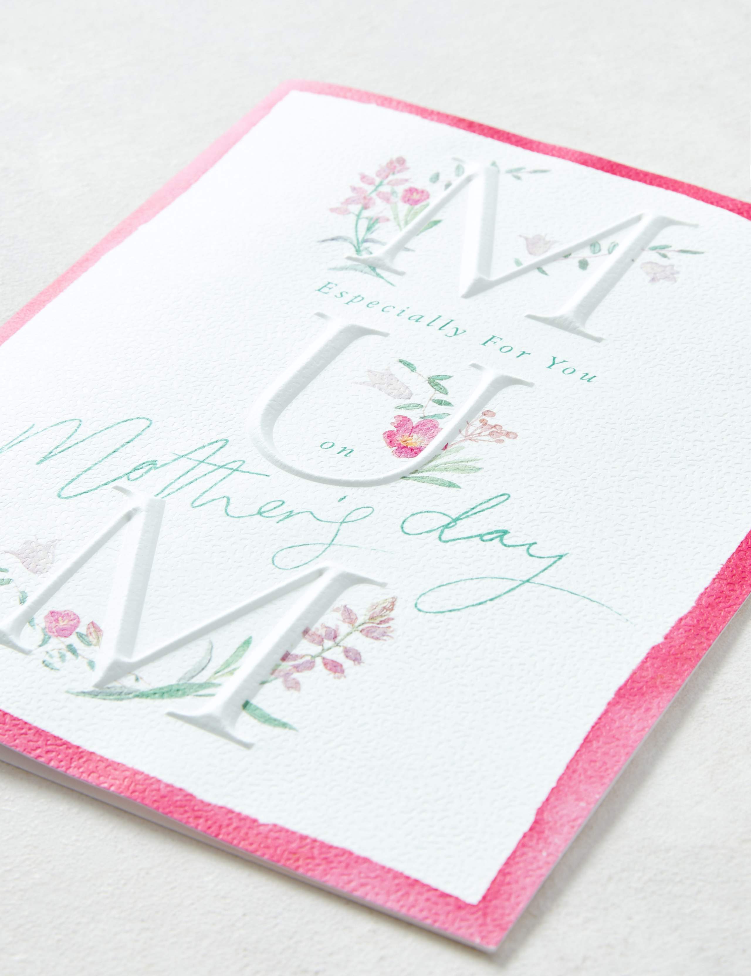 Edwardian Lady Embossed Mother's Day Card for Mum 4 of 5