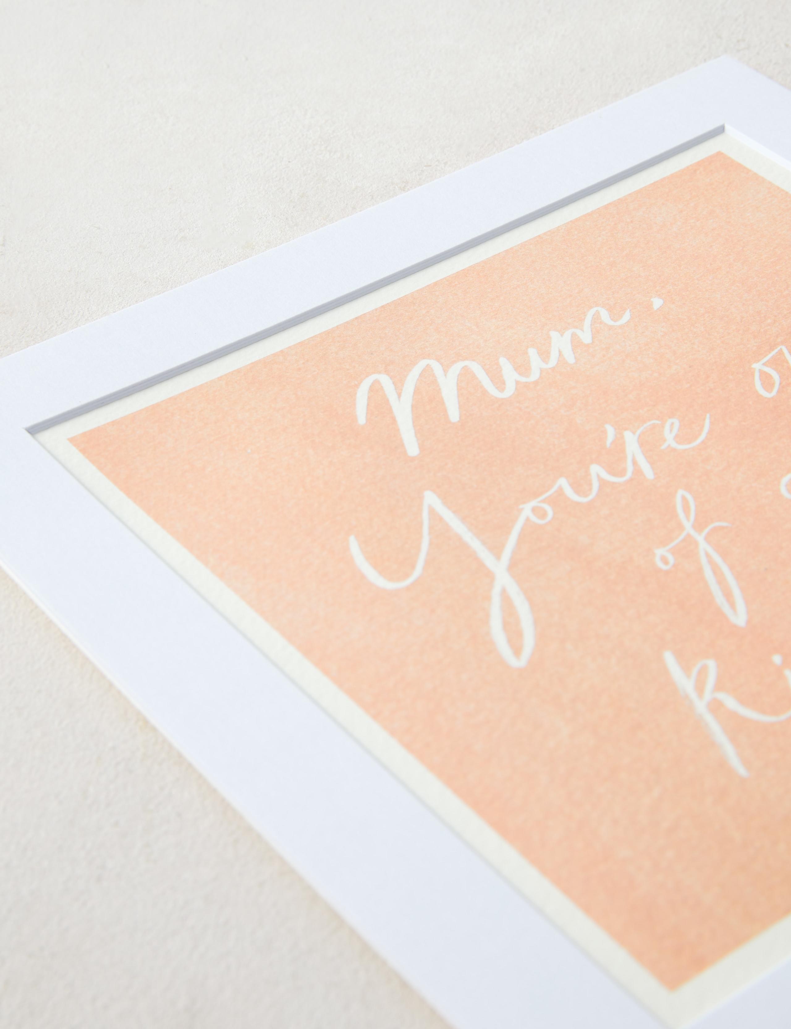 Frameable Keepsake Mother's Day Card for Mum with Mount 3 of 4