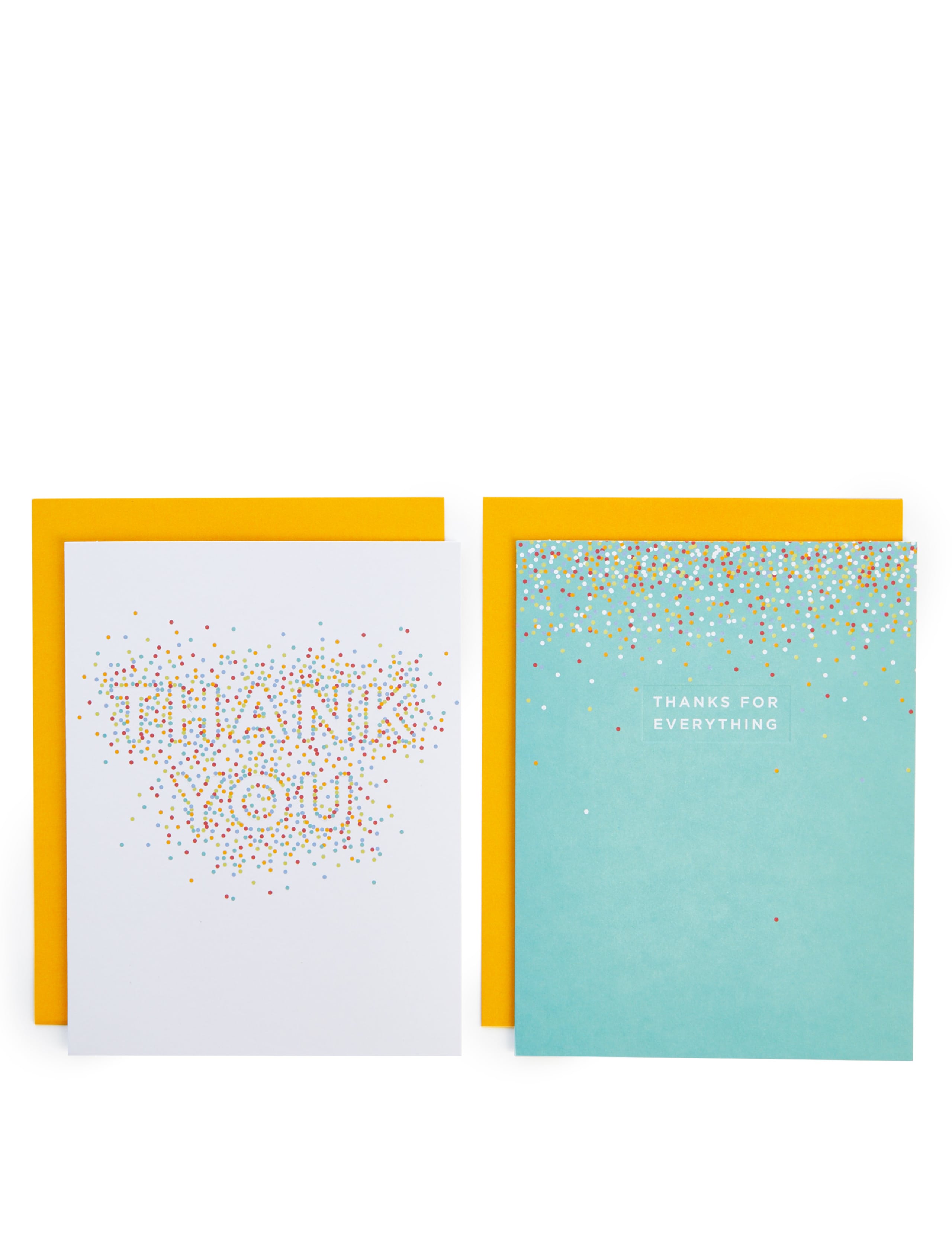 Pack of 8 Multi-coloured Spots Thank You Cards 1 of 3