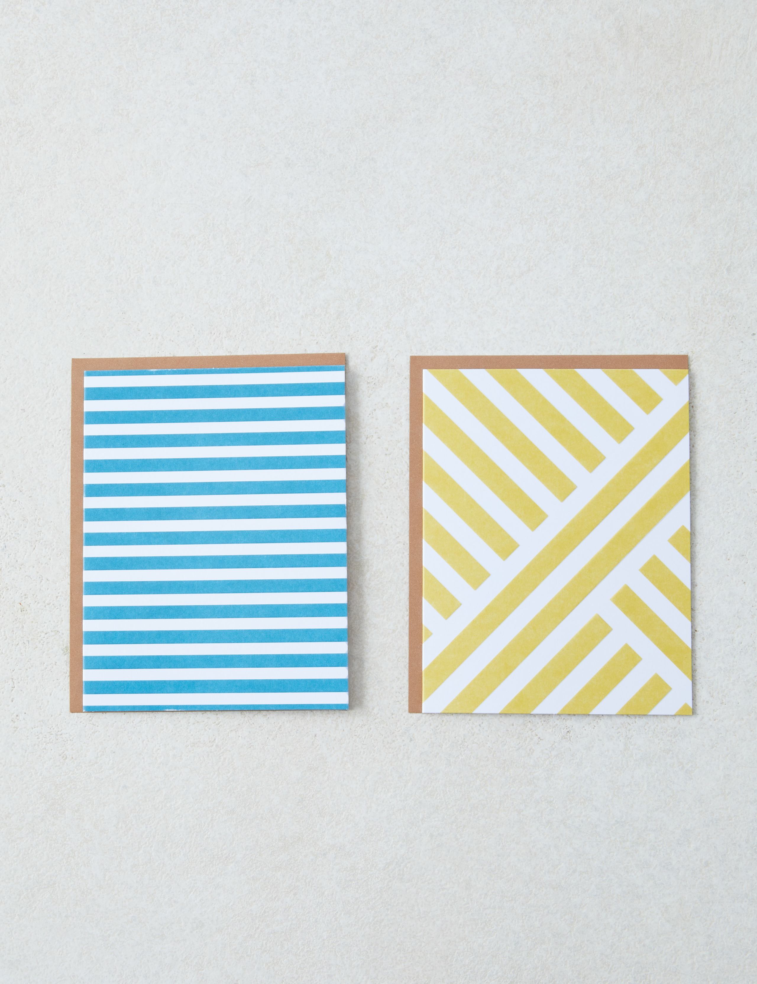Pack of Contemporary Patterned Blank Cards - 10 Cards in 2 Designs 1 of 4