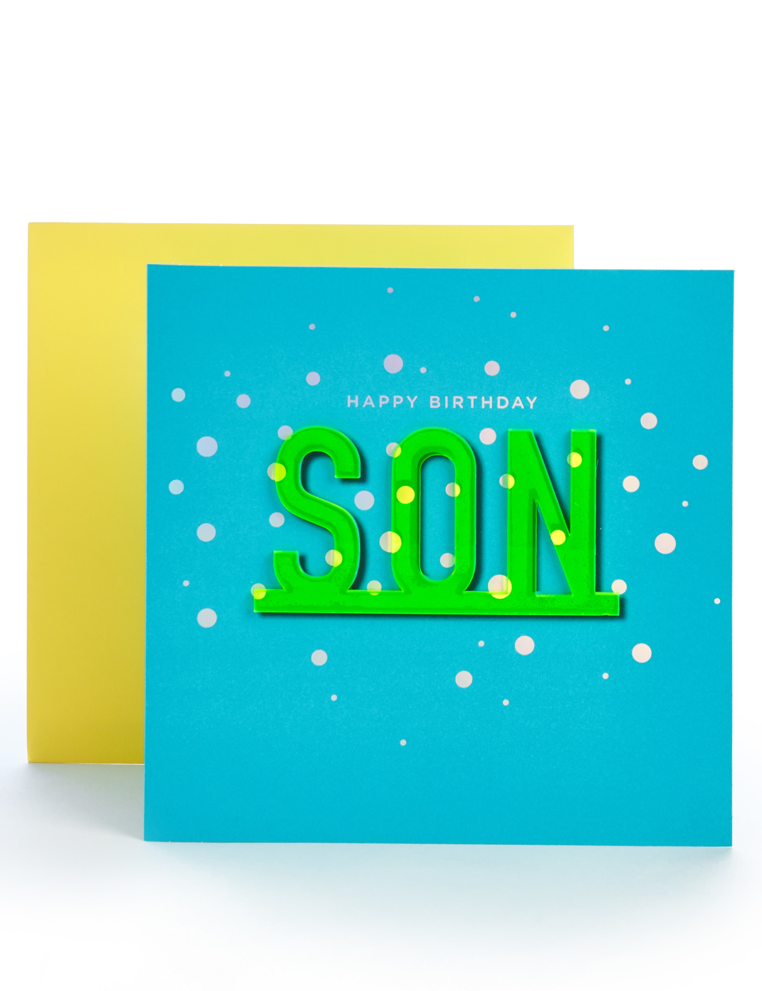 Son Neon Letters Birthday Card 1 of 4