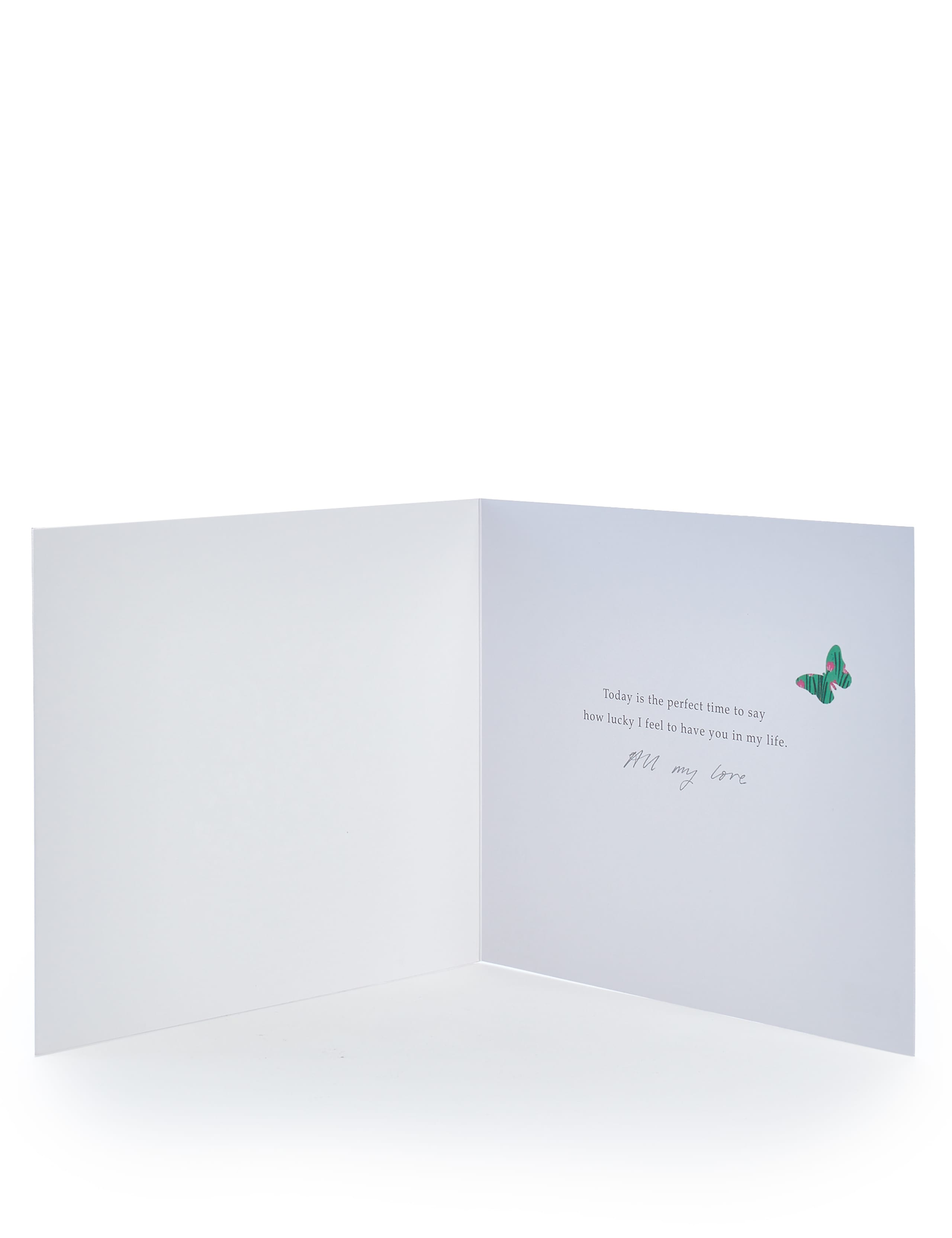 Wife Laser Cut Floral Birthday Card 3 of 3