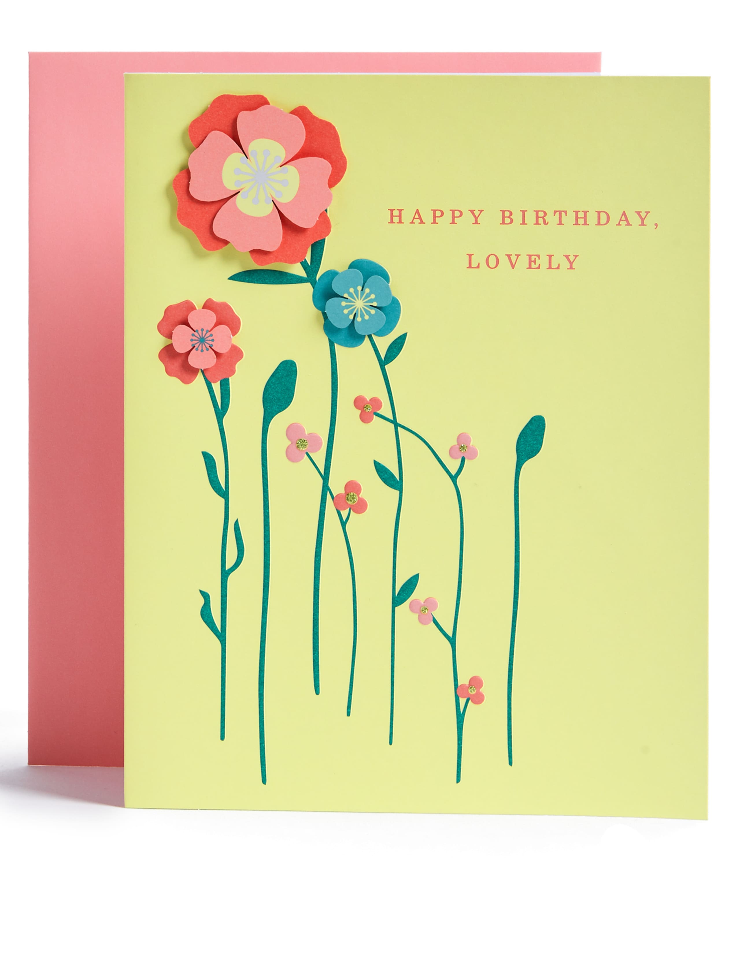 Floral Contemporary Birthday Card 1 of 4