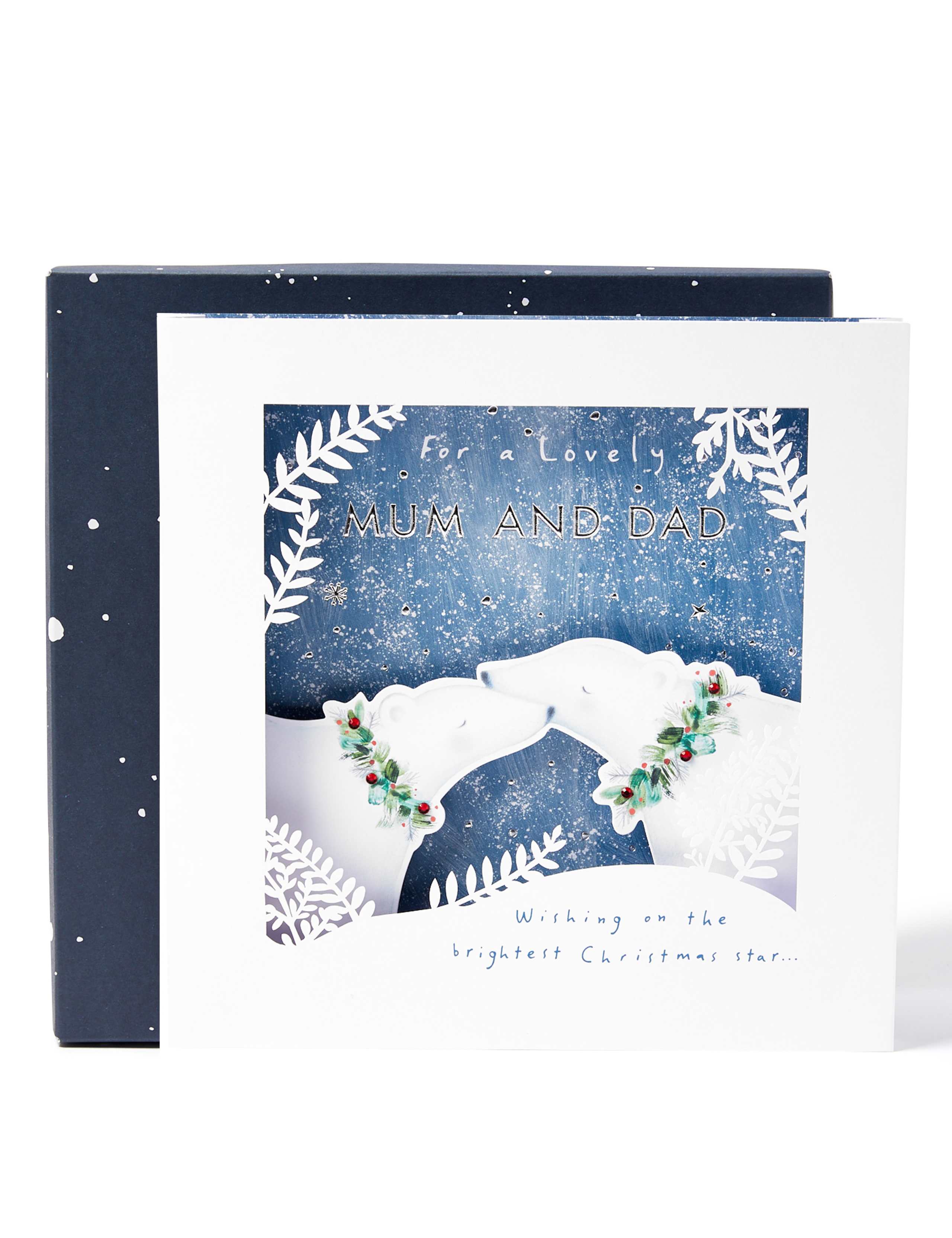 Boxed 3D Christmas Charity Card for Mum & Dad 1 of 4
