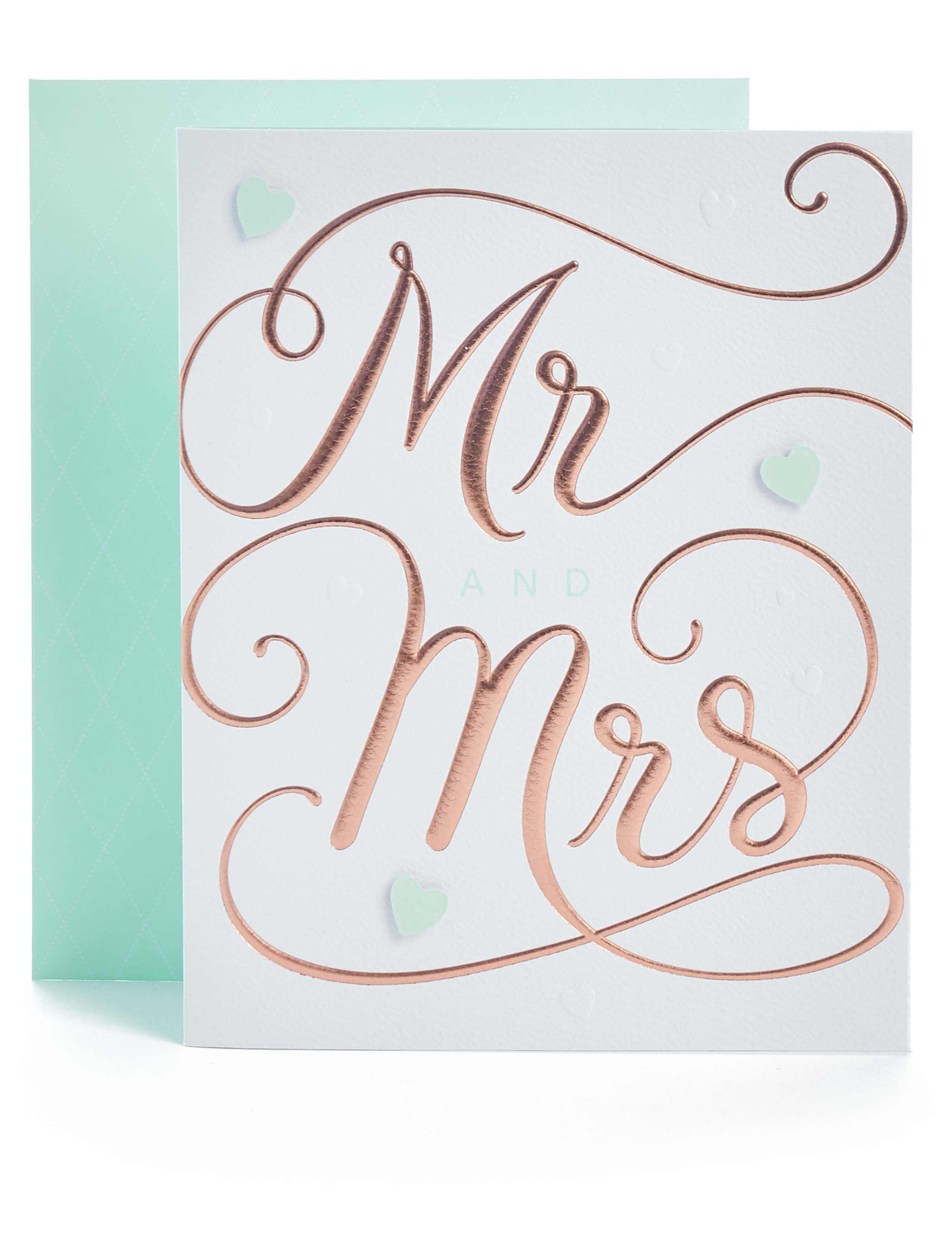 Mr & Mrs Wedding Card 1 of 3