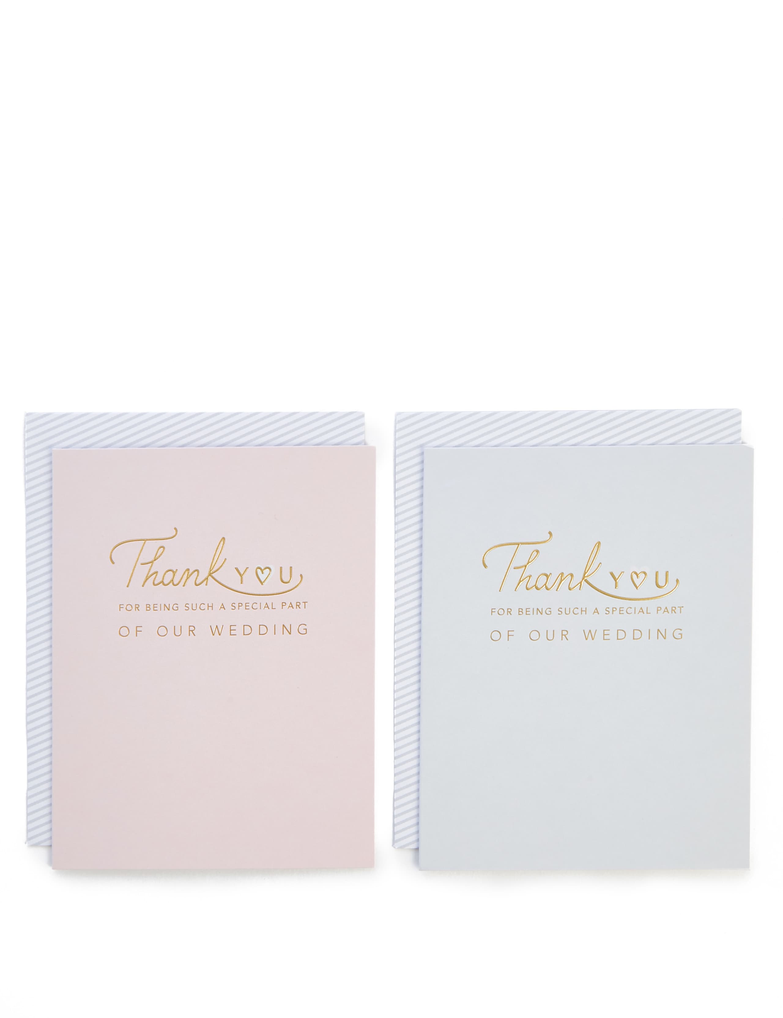 Pack of 8 Wedding Thank You Cards 1 of 4