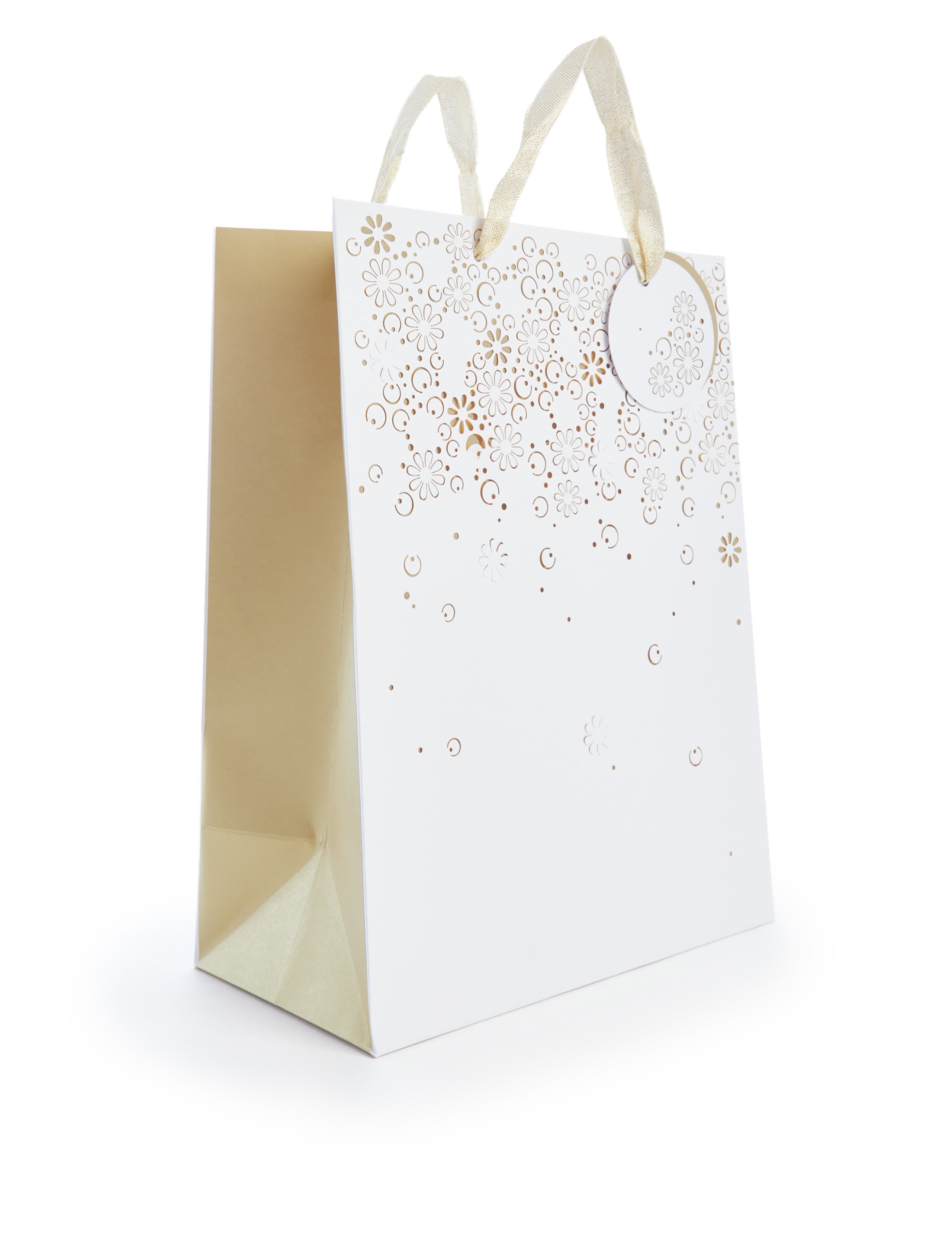 Large White & Gold Gift Bag 1 of 3