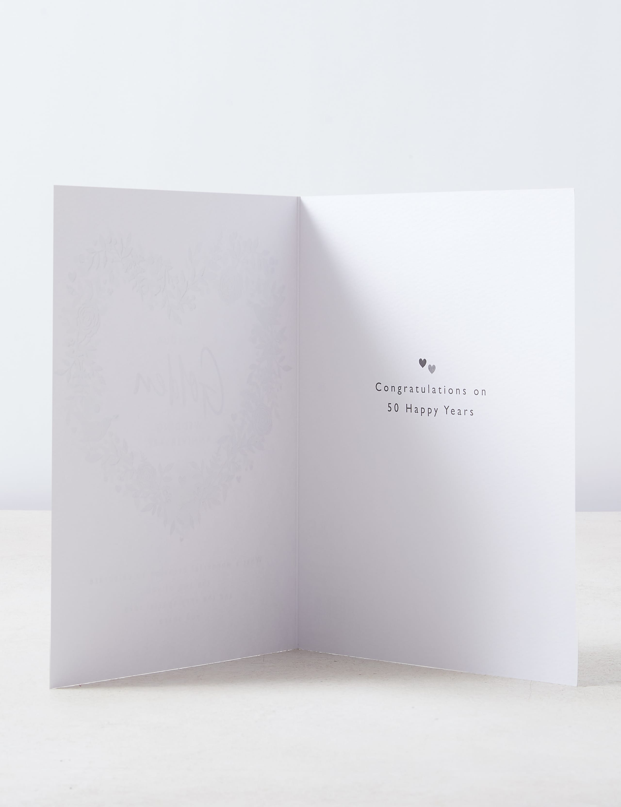 3D Effect Gold Foiled 50th Wedding Anniversary Card 2 of 6